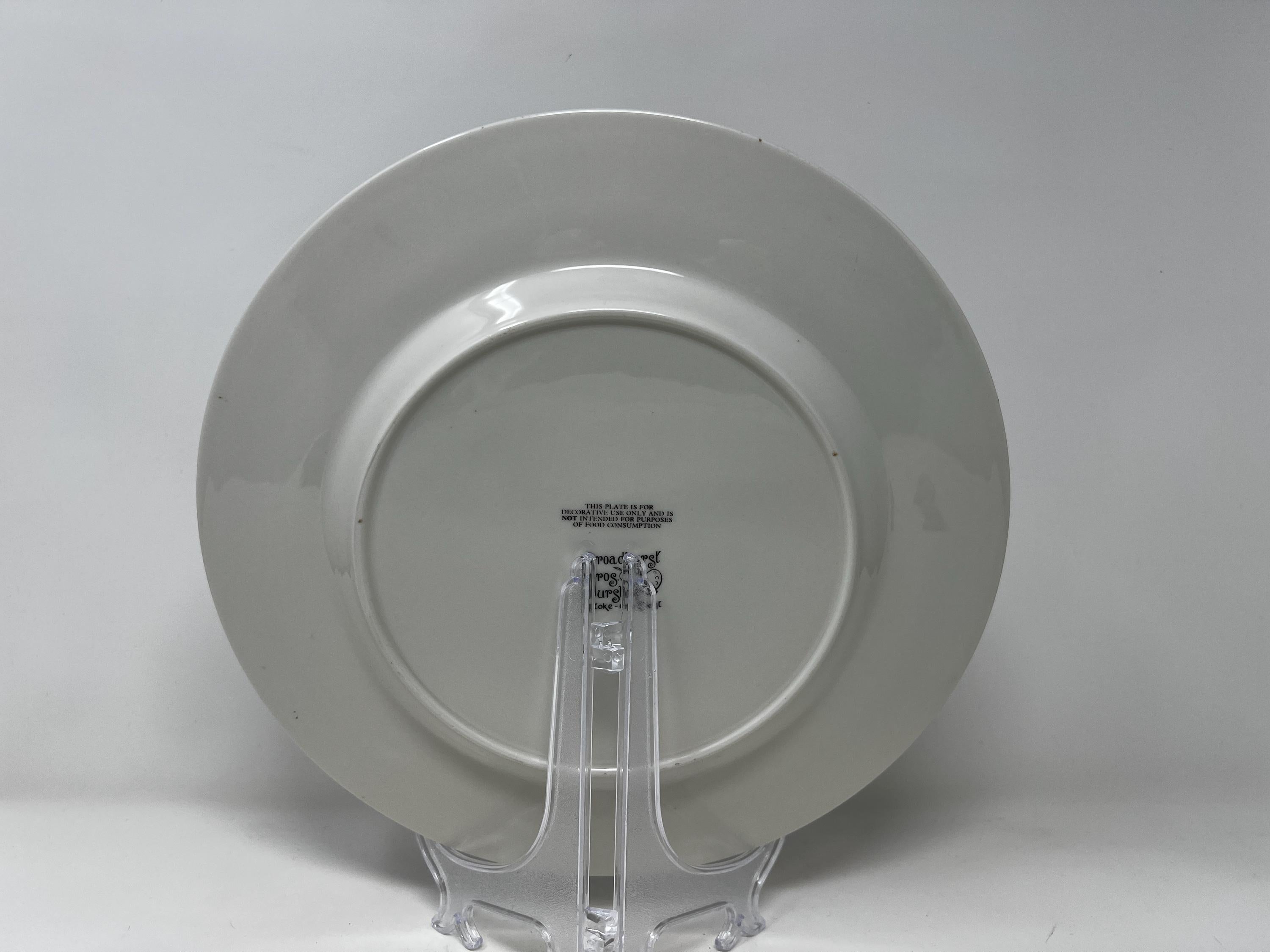 Broadhurst Bros Burslem Courting Couple Plate, Collectible Bone China Wall Art
