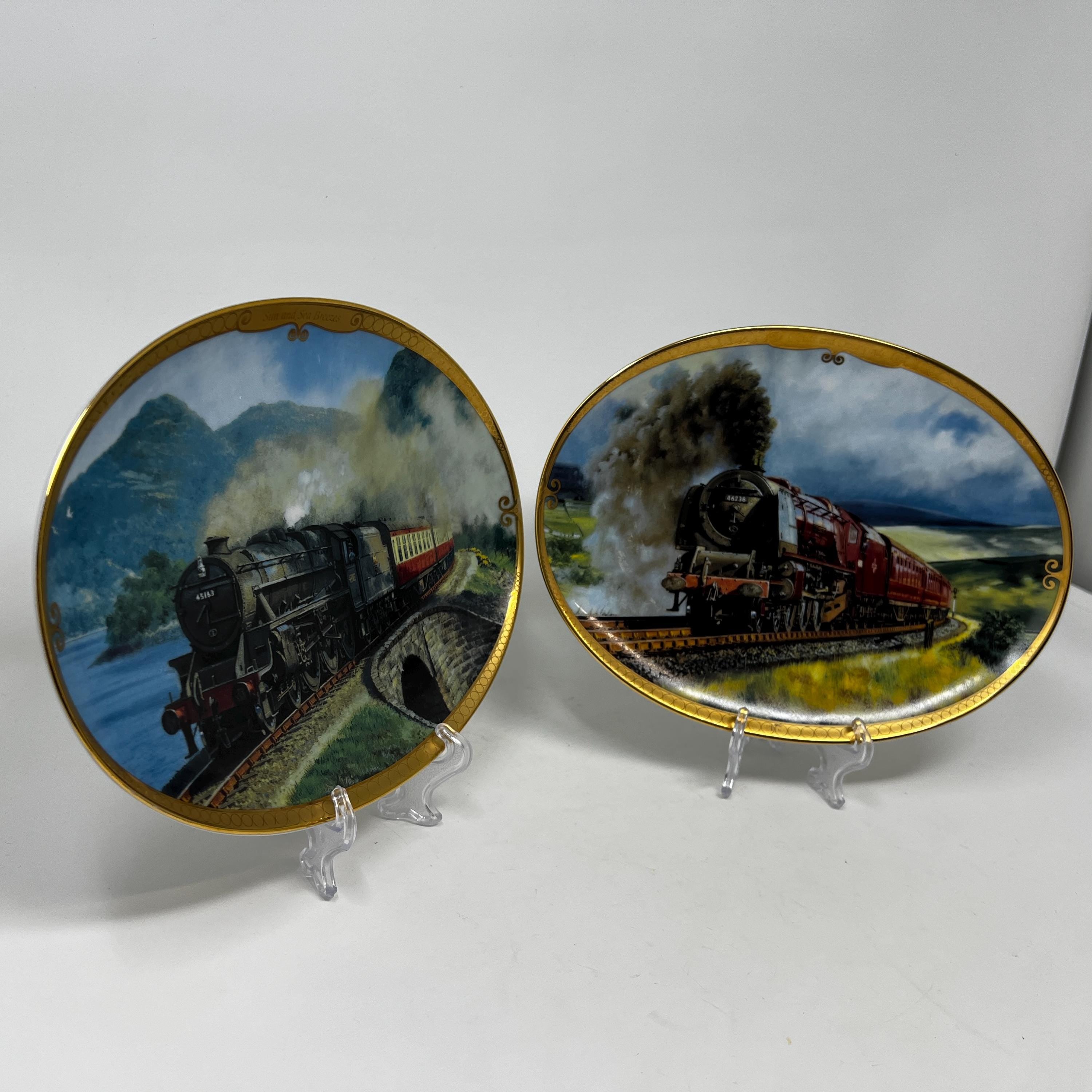 Davenport Pottery Train Wall Plates, Moors and Mountains Collection