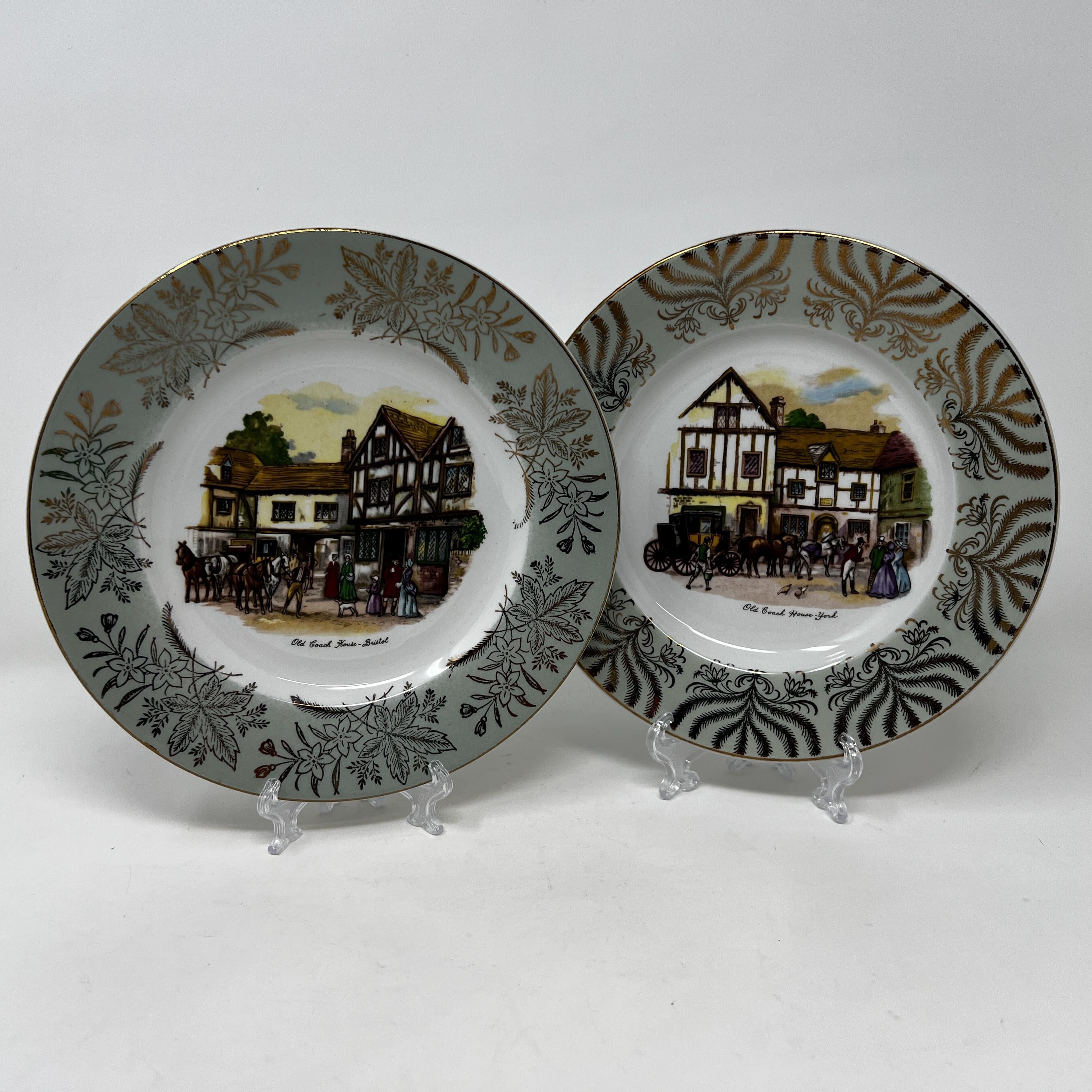 Vintage York and Bristol Bone China Plate, Old Coach House Decor