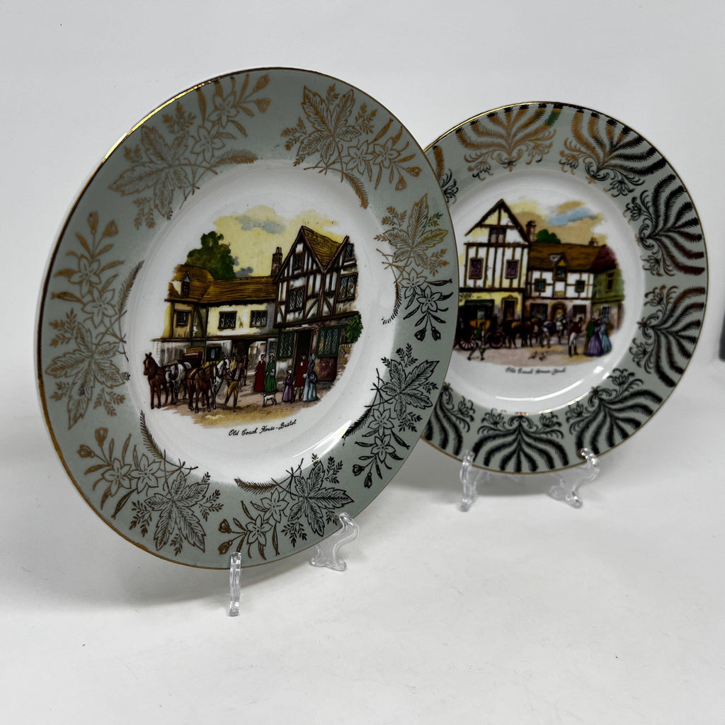 Vintage York and Bristol Bone China Plate, Old Coach House Decor