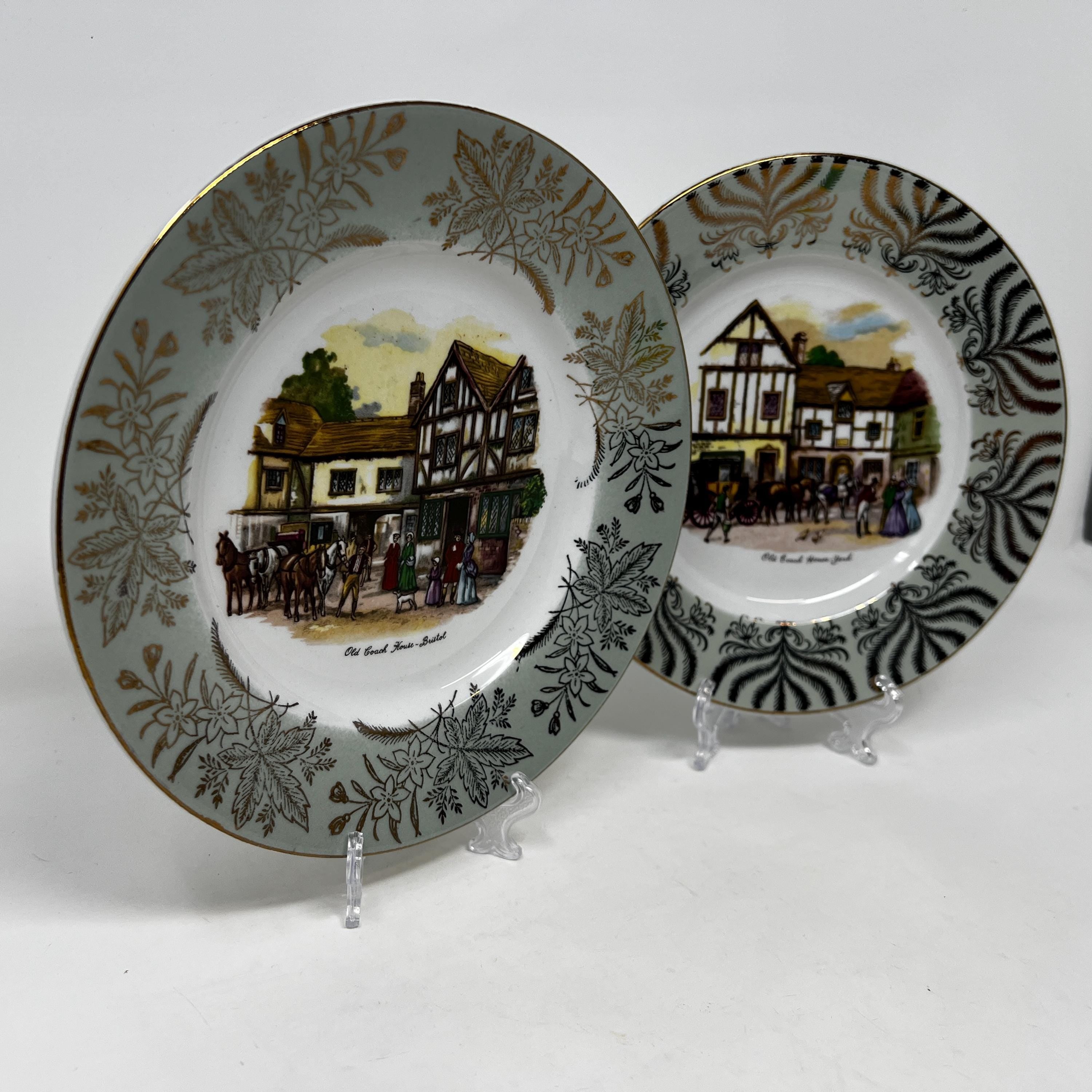 Vintage York and Bristol Bone China Plate, Old Coach House Decor