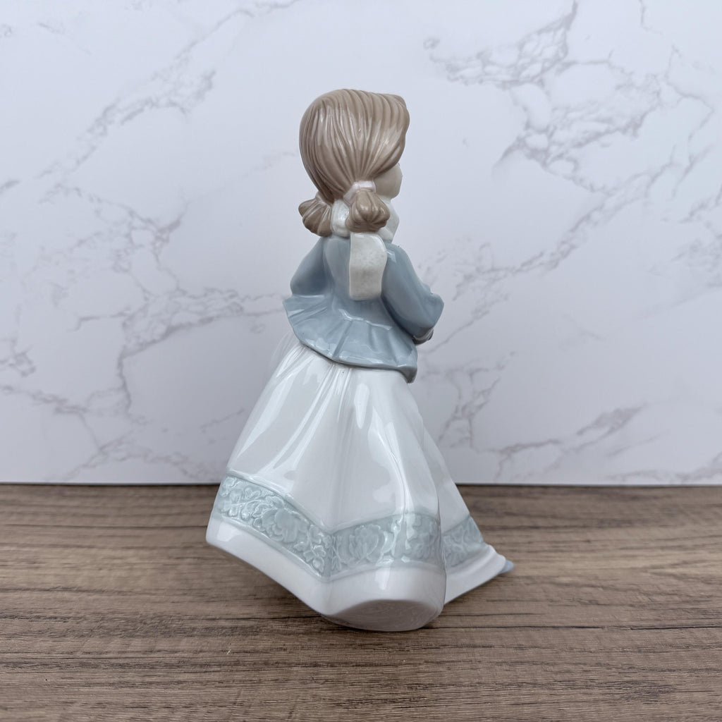 Vintage Nao Lladro Porcelain Figurine, Bread Girl, Golden Memories