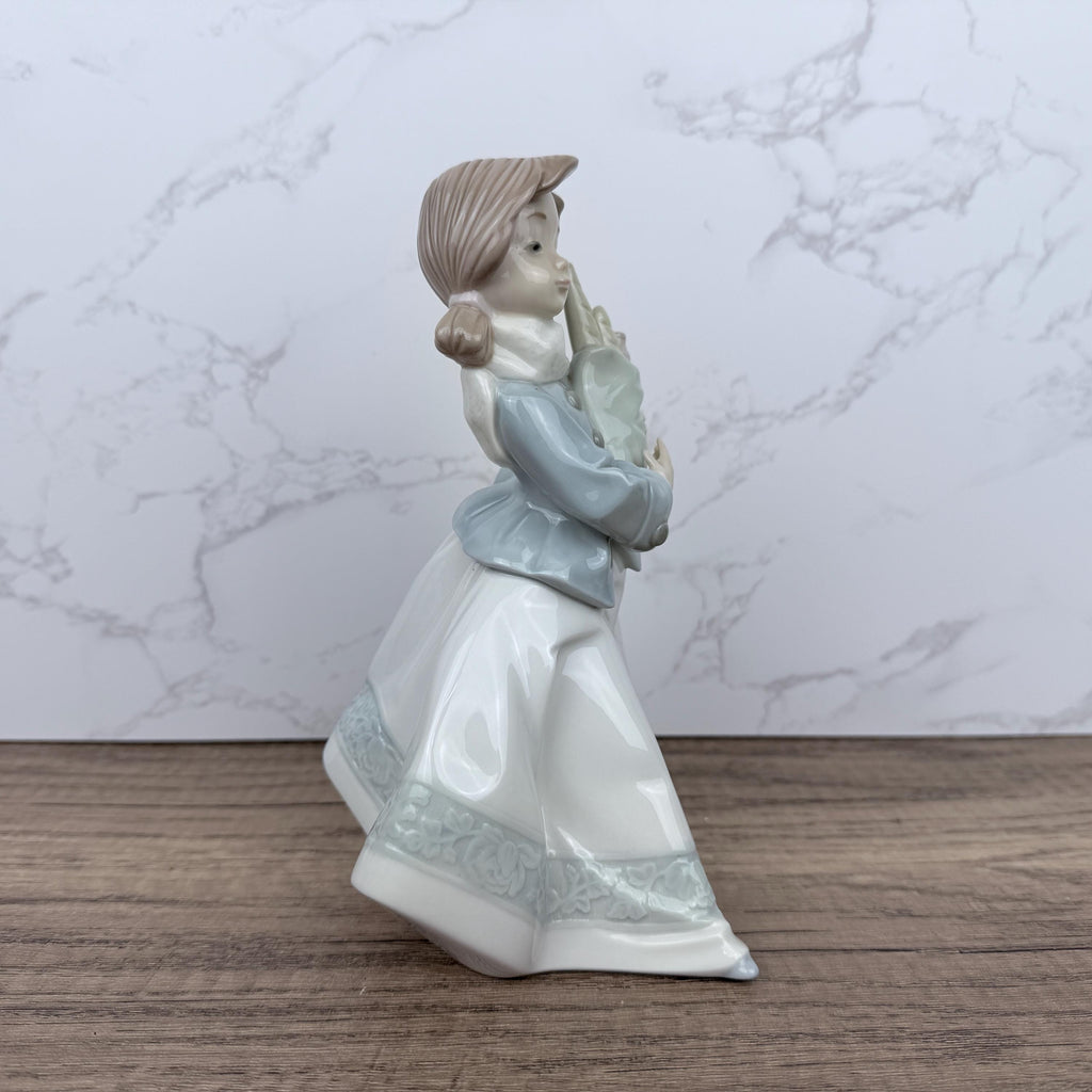 Vintage Nao Lladro Porcelain Figurine, Bread Girl, Golden Memories