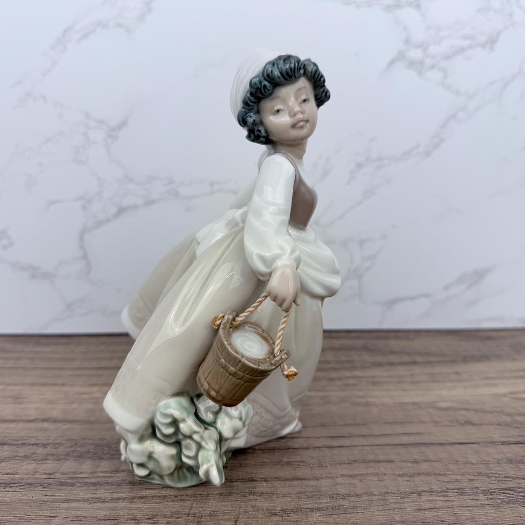 Nao by Lladro Porcelain Farm Girl with Buckets Figurine, Spain