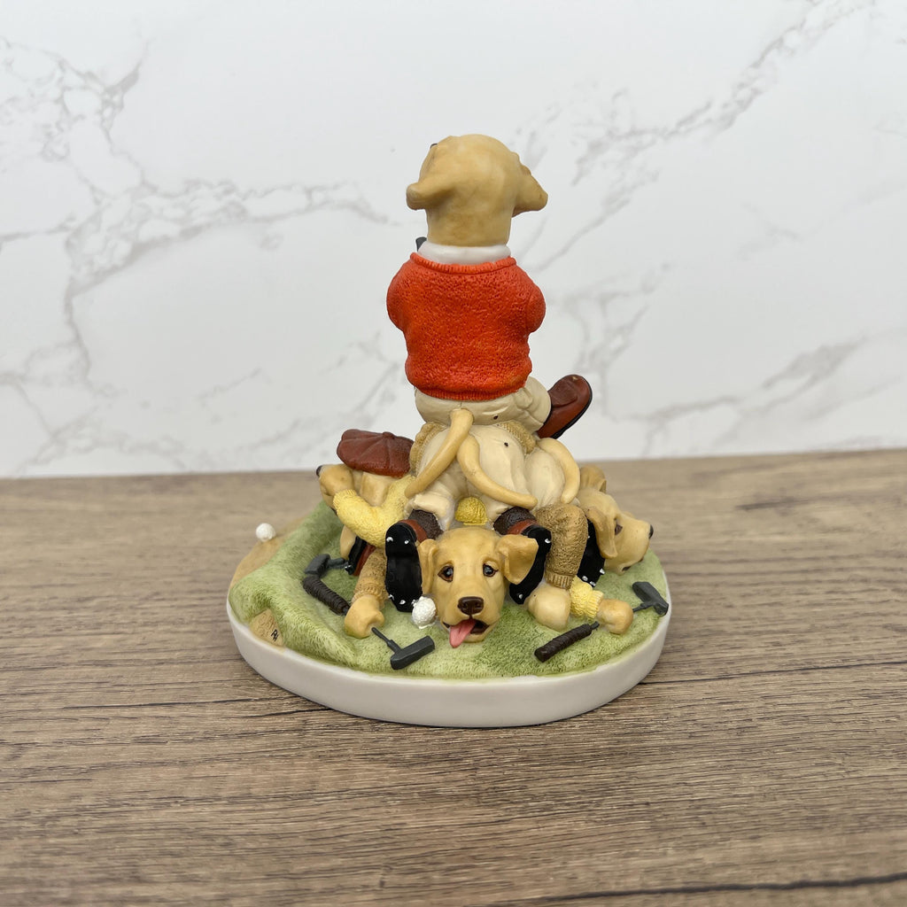 Robert Harrop Labrador Puppies Figurine, Dog with Mommy, PL01B