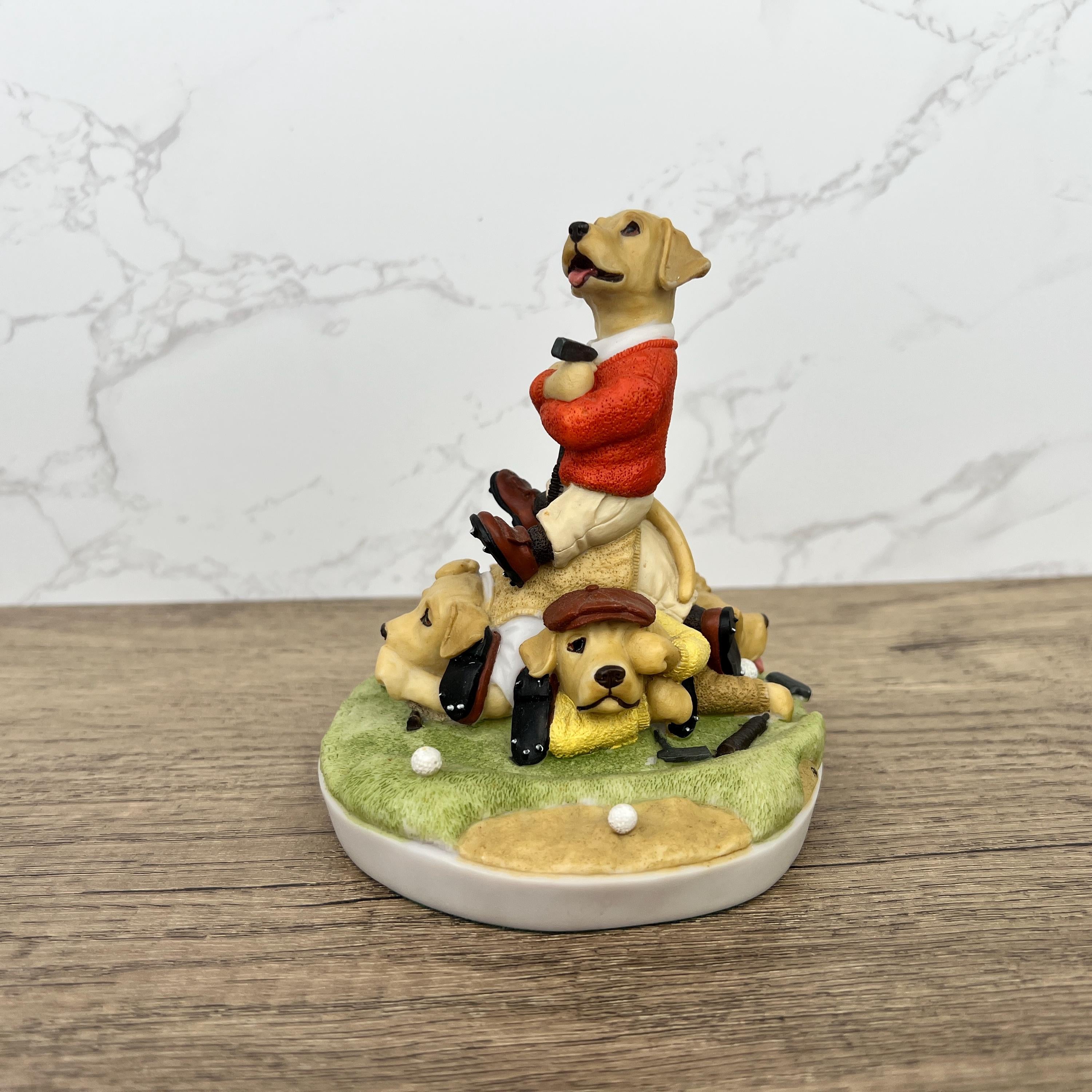 Robert Harrop Labrador Puppies Figurine, Dog with Mommy, PL01B