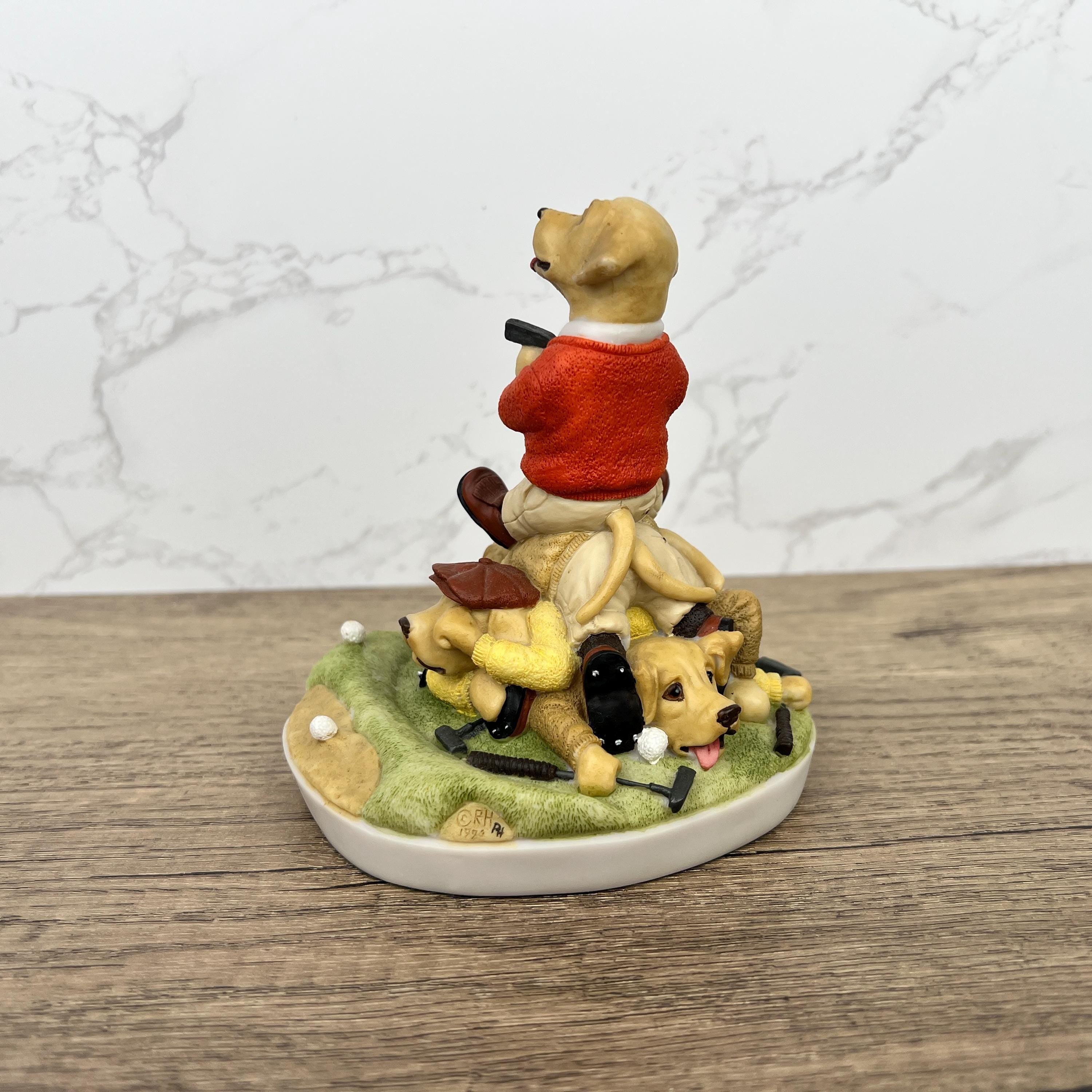 Robert Harrop Labrador Puppies Figurine, Dog with Mommy, PL01B