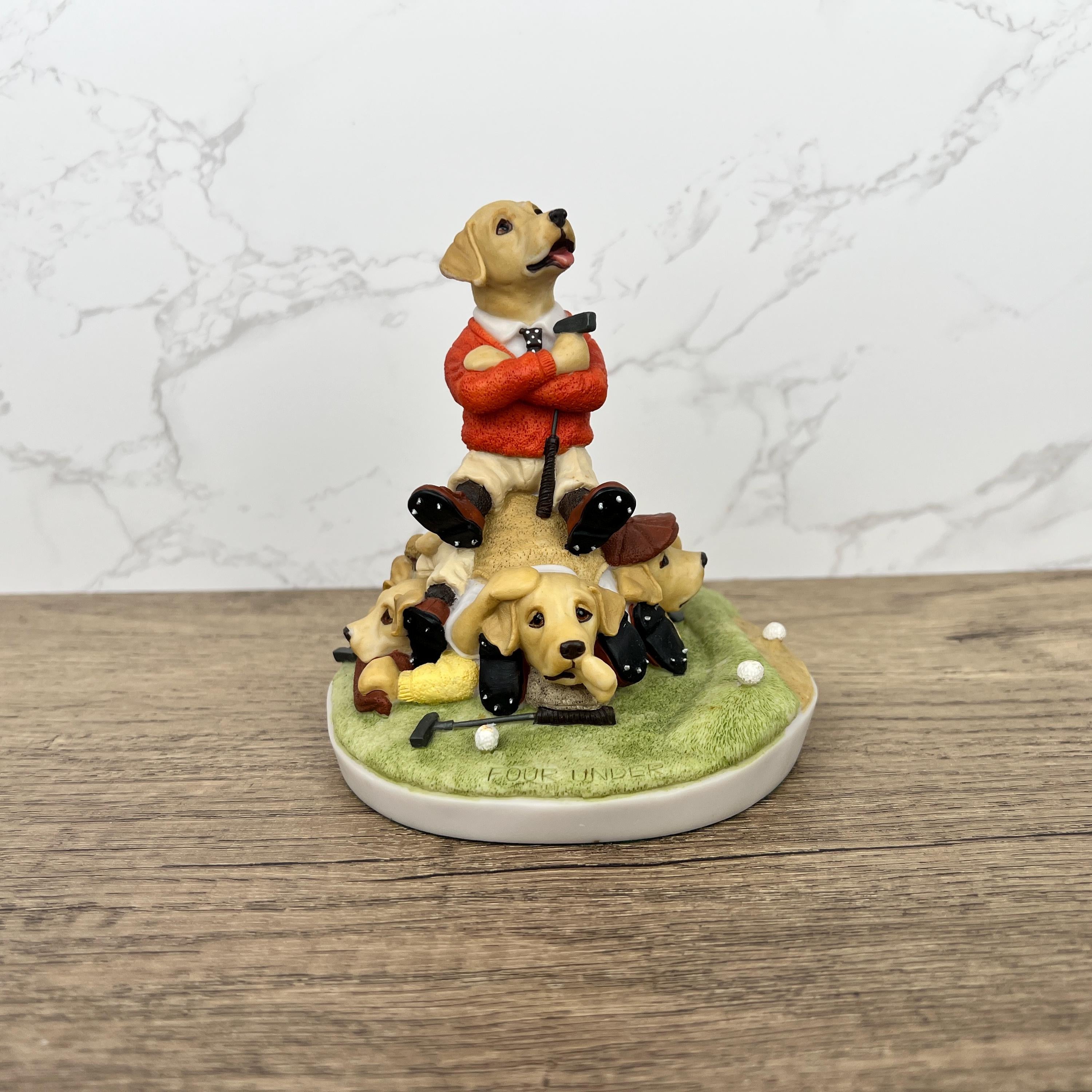 Robert Harrop Labrador Puppies Figurine, Dog with Mommy, PL01B