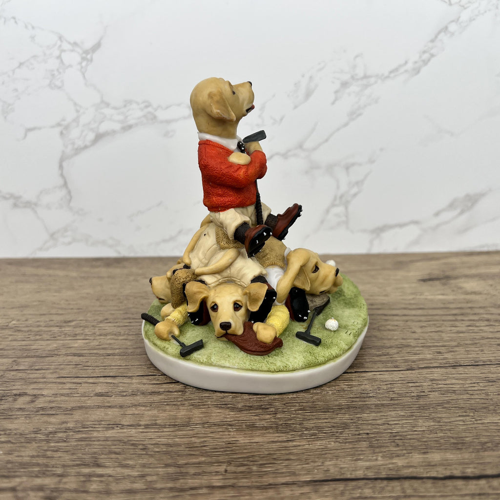 Robert Harrop Labrador Puppies Figurine, Dog with Mommy, PL01B
