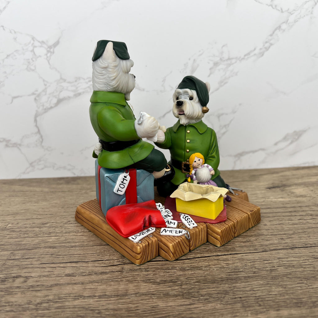 Robert Harrop Westie Dog Figurine, Santa's Helpers, Christmas 2001