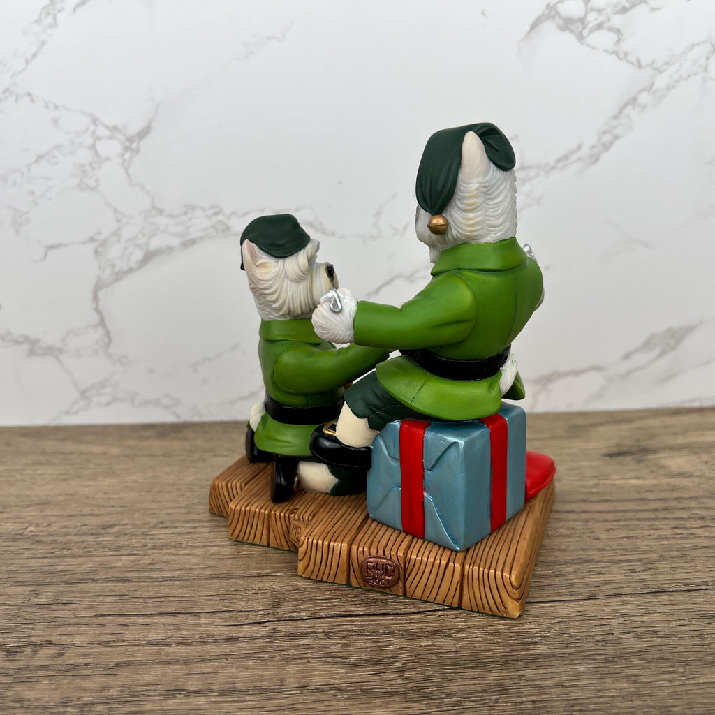 Robert Harrop Westie Dog Figurine, Santa's Helpers, Christmas 2001
