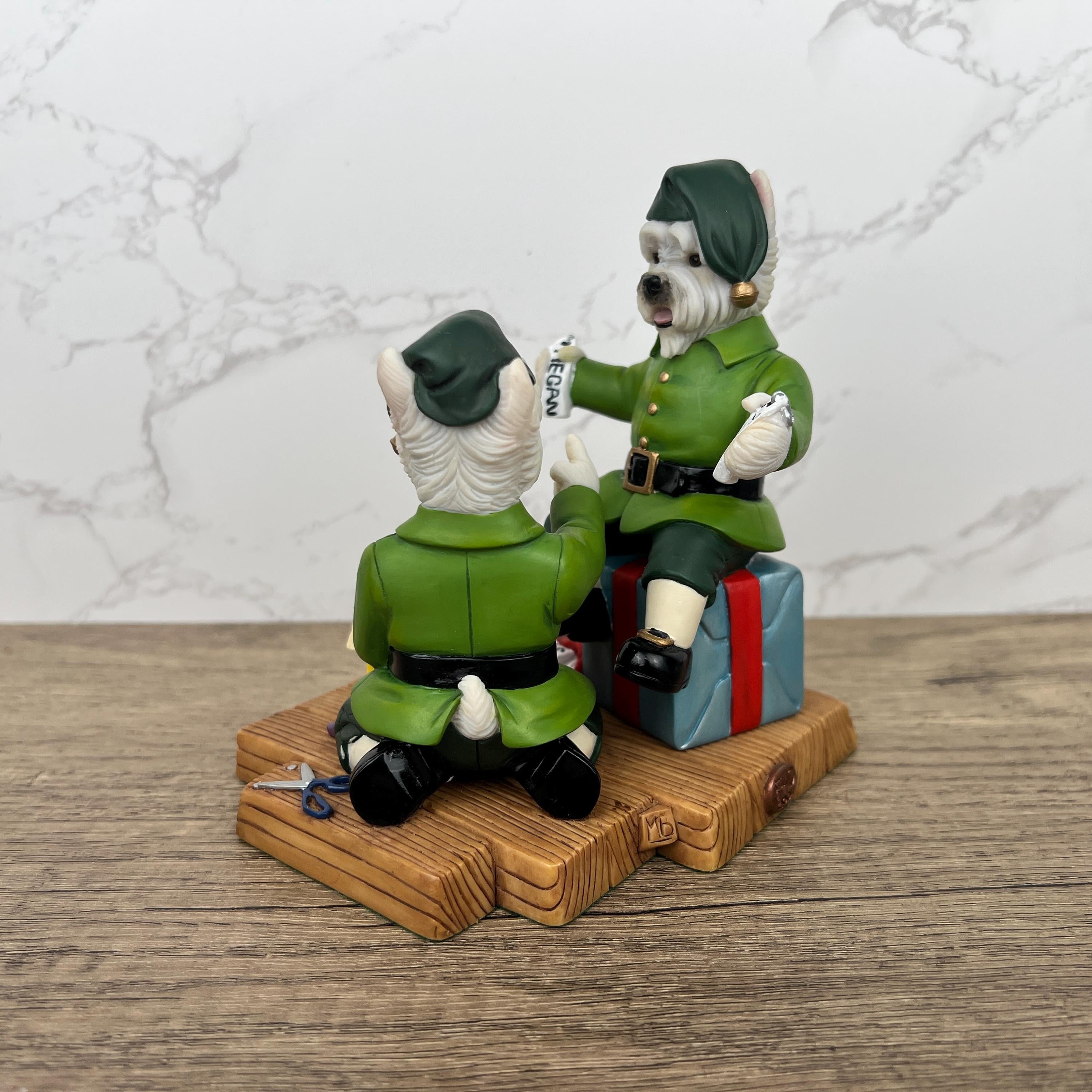 Robert Harrop Westie Dog Figurine, Santa's Helpers, Christmas 2001