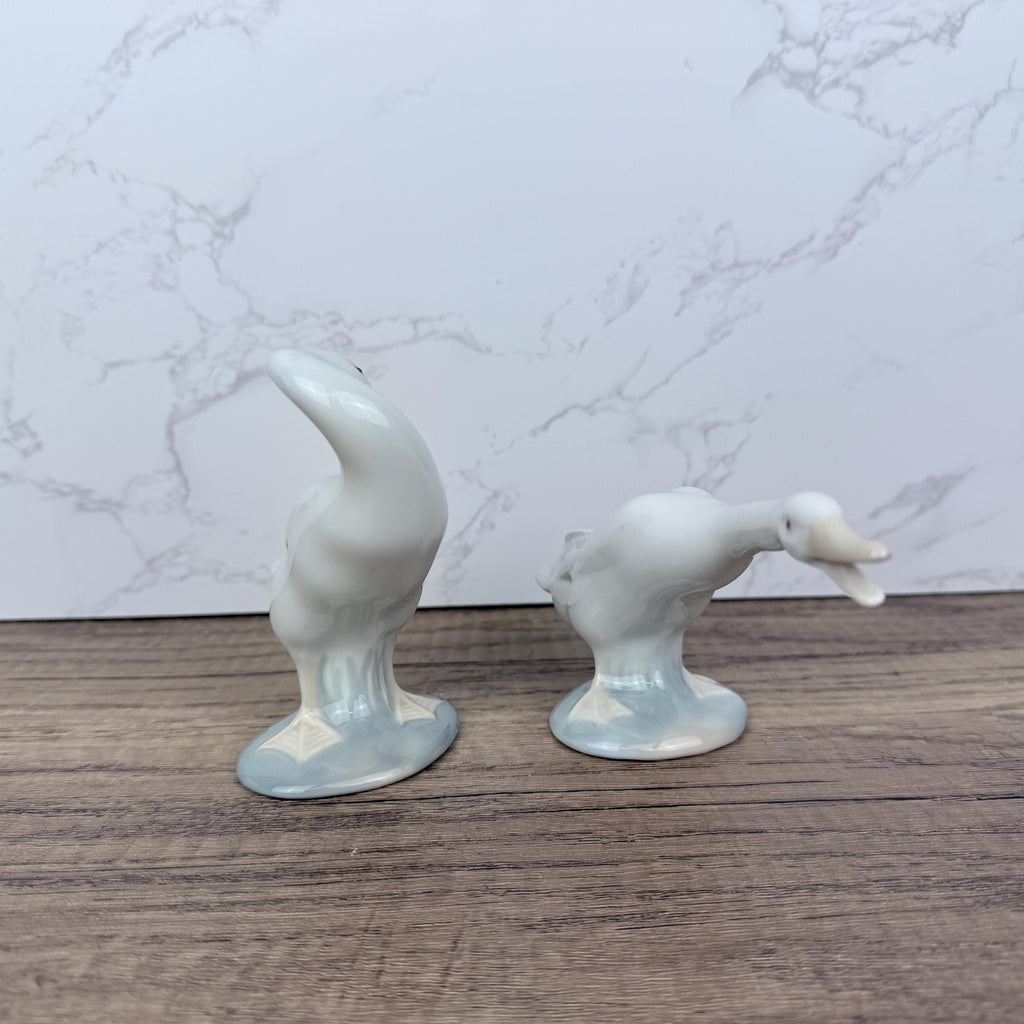 Vintage LLADRO Porcelain Goose Figurines, Spanish Home Decor
