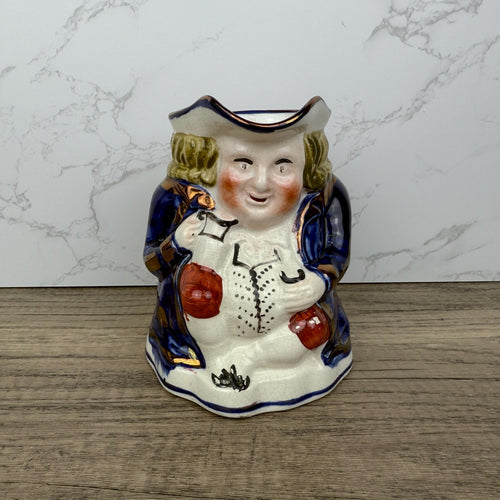 Antique Allerton's Toby Jug, Staffordshire Cobalt Blue, England