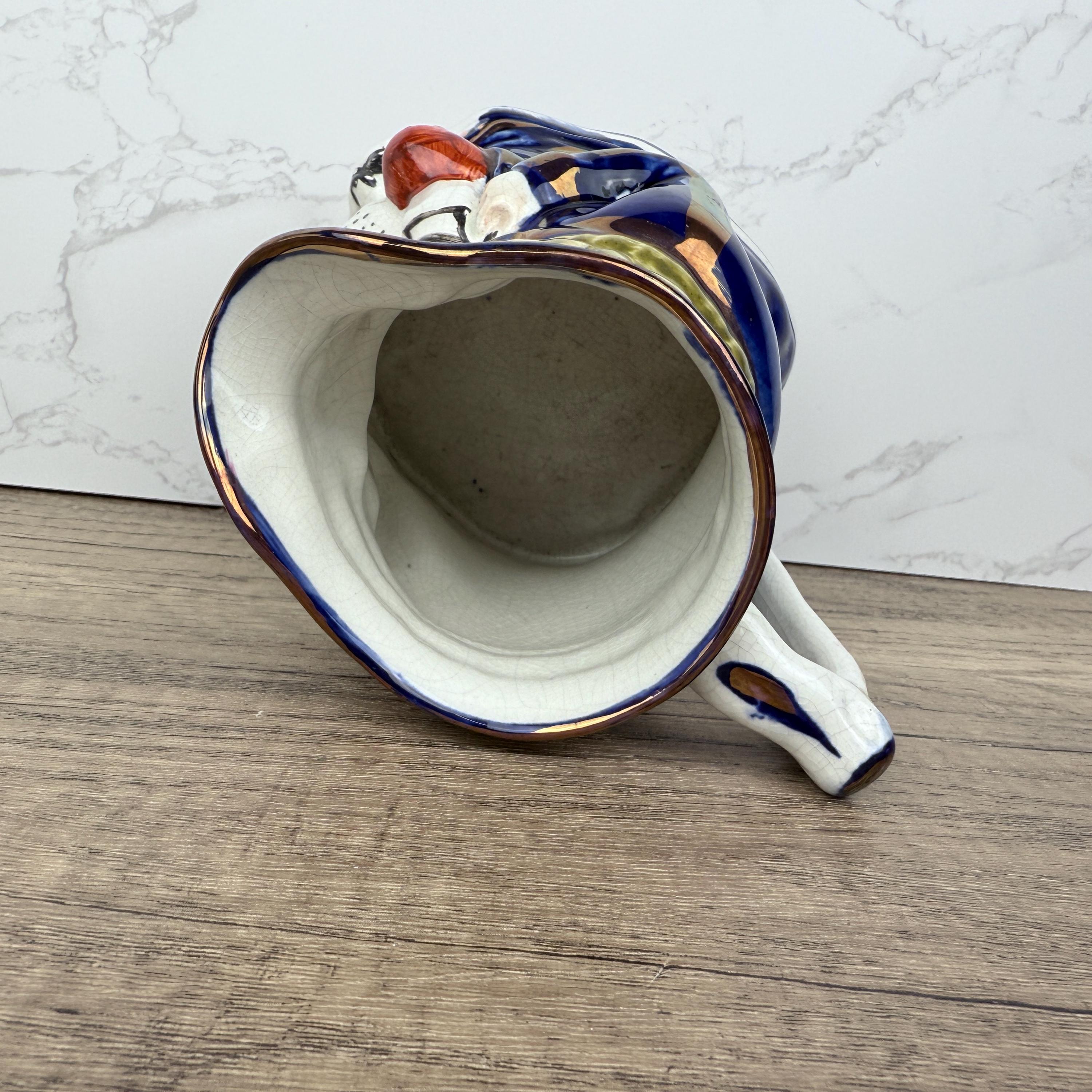 Antique Allerton's Toby Jug, Staffordshire Cobalt Blue, England