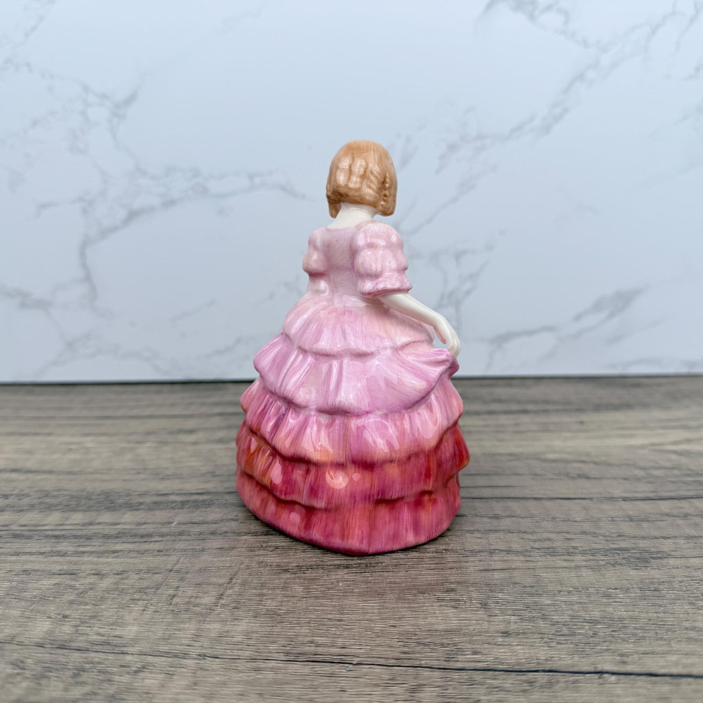 ROYAL DOULTON Rose 1368 Girl in a Pink Dress POTTED by Doulton Vintage Figurine