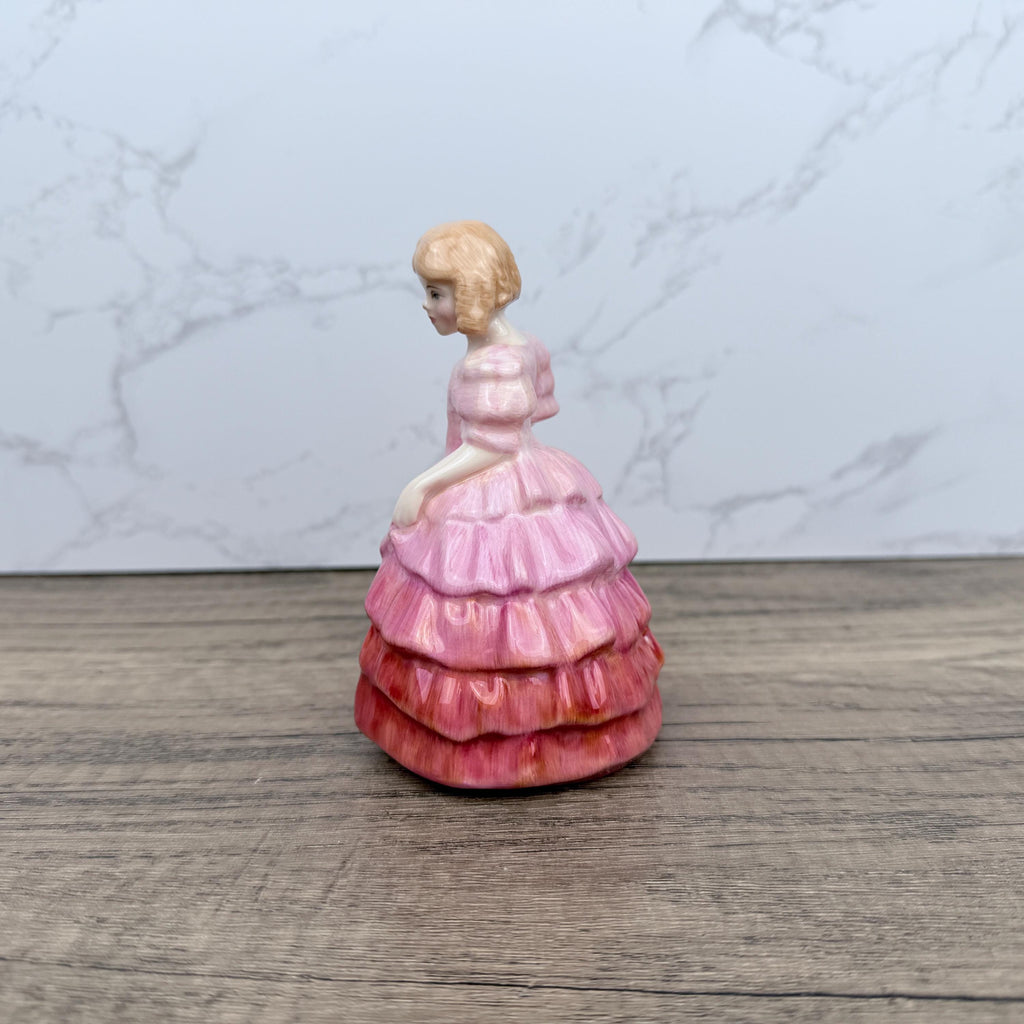 ROYAL DOULTON Rose 1368 Girl in a Pink Dress POTTED by Doulton Vintage Figurine