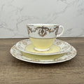 Vintage Cream & Gold Bone China Tea Cup Trio, Housewarming Gift