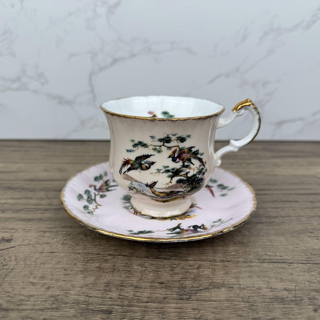 Vintage Royal Adderley Teacup and Saucer Set, Fine Bone China, England