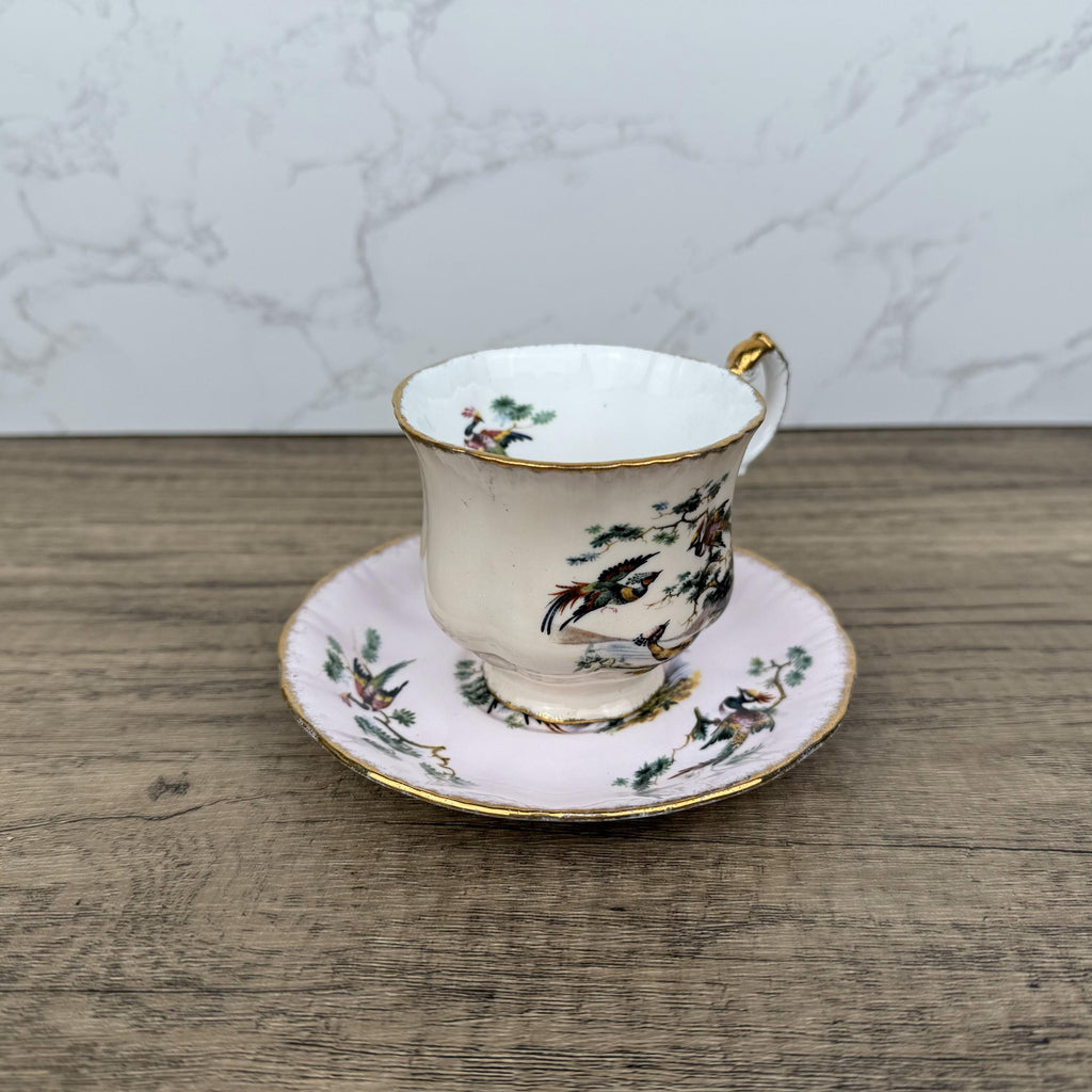 Vintage Royal Adderley Teacup and Saucer Set, Fine Bone China, England