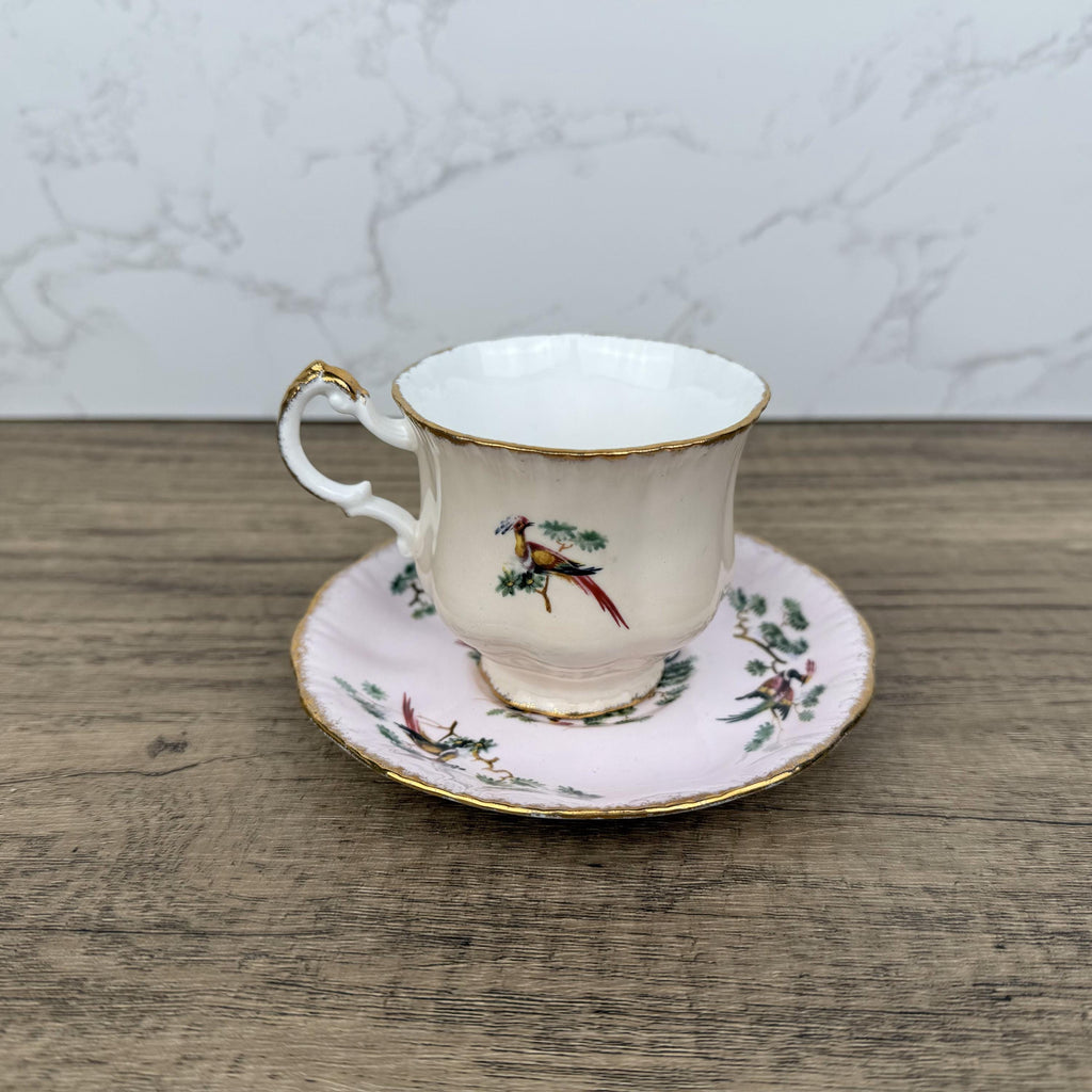 Vintage Royal Adderley Teacup and Saucer Set, Fine Bone China, England