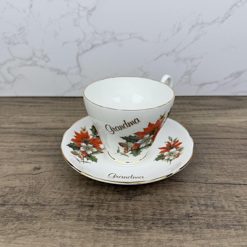 Vintage Regency Fine Bone China Teacup and Saucer, Grandma Gift, Made in England