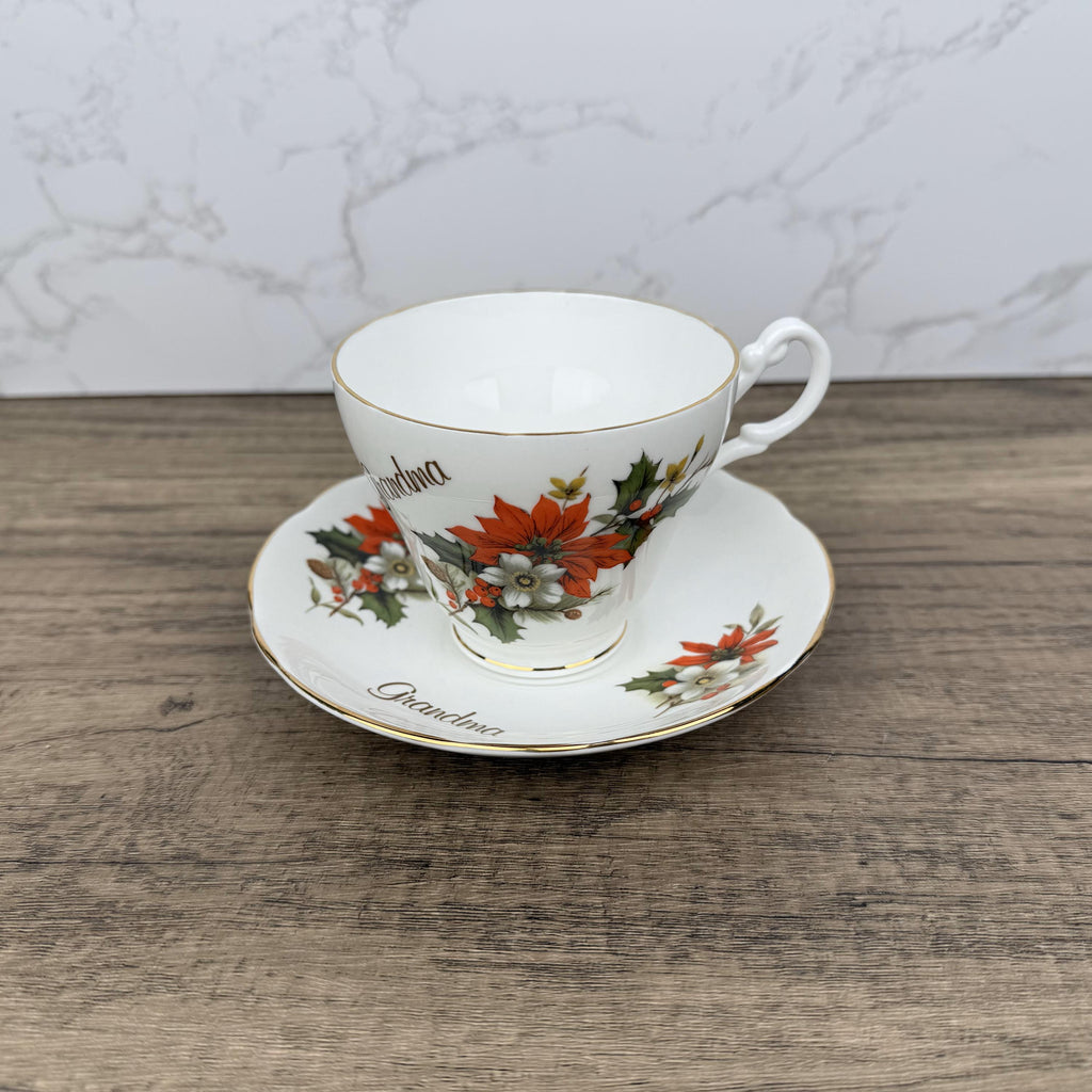 Vintage Regency Fine Bone China Teacup and Saucer, Grandma Gift, Made in England
