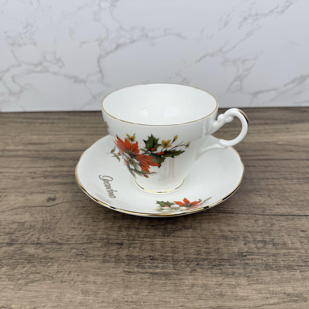 Vintage Regency Fine Bone China Teacup and Saucer, Grandma Gift, Made in England