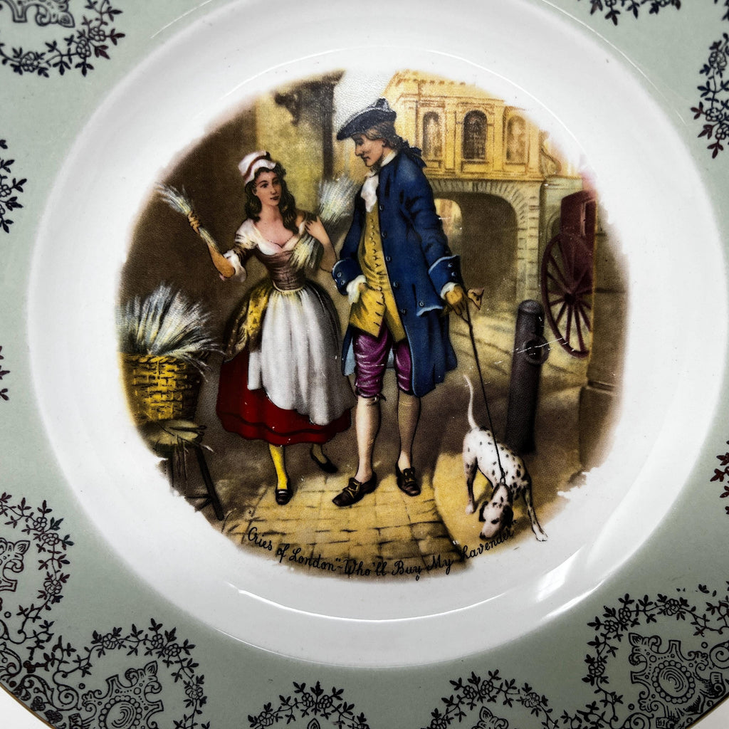 Vintage 1960s Cries of London Plate, Broadhurst Bros Burslem, British Wall Decor