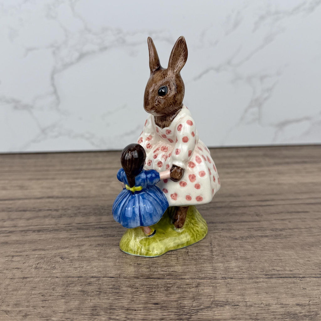 Royal Doulton Dollie Bunnykins Figurine, "Playtime" DB8, Nursery Decor