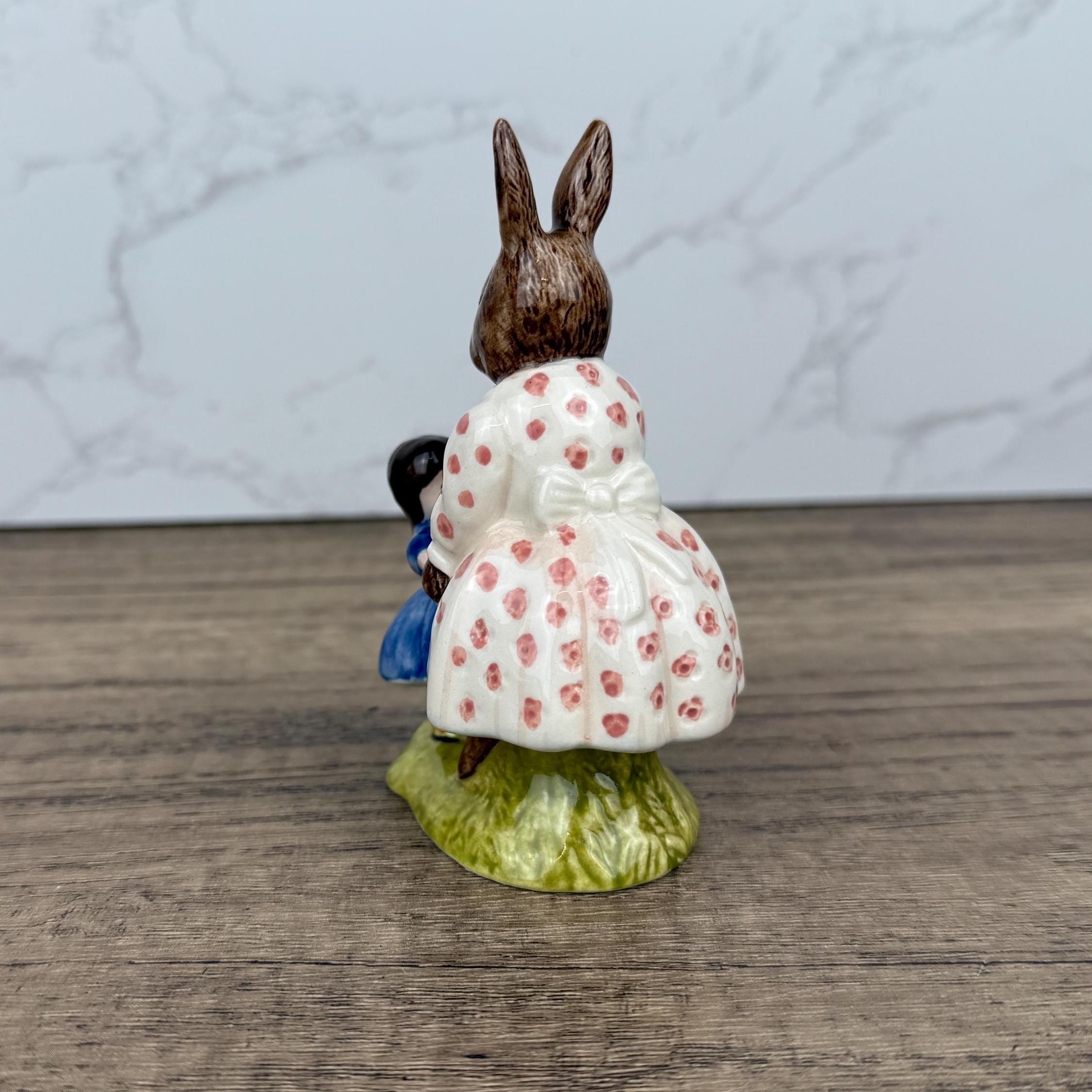 Royal Doulton Dollie Bunnykins Figurine, "Playtime" DB8, Nursery Decor