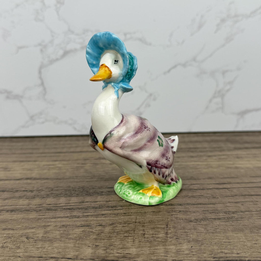 BESWICK Beatrix Potter Jemima Puddleduck Figurine, Vintage Duck Figure, Porcelain Antique Collectors Ornament, Fairy Tale Figure