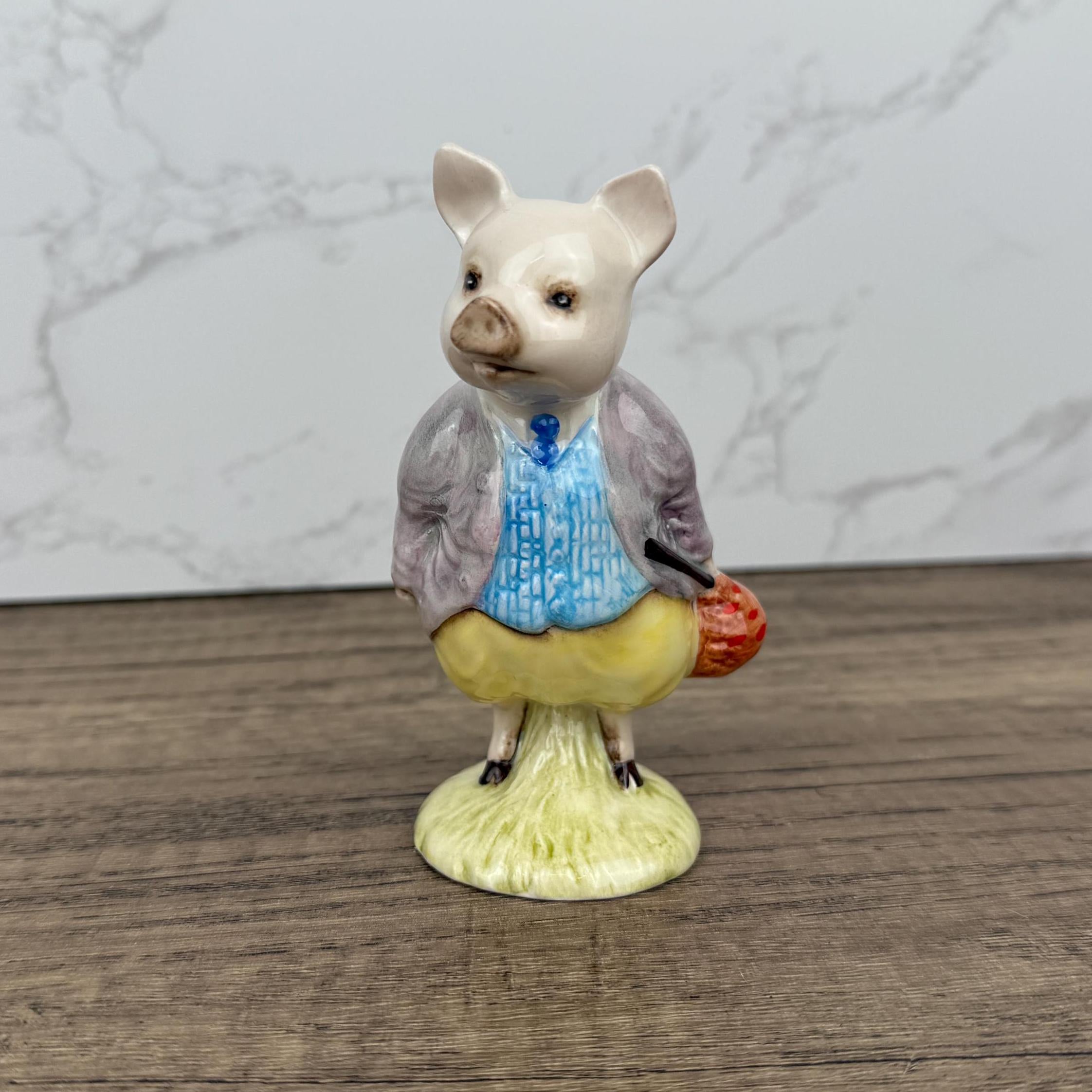 Royal Albert Beatrix Potter Pigling Bland Figurine, 1989