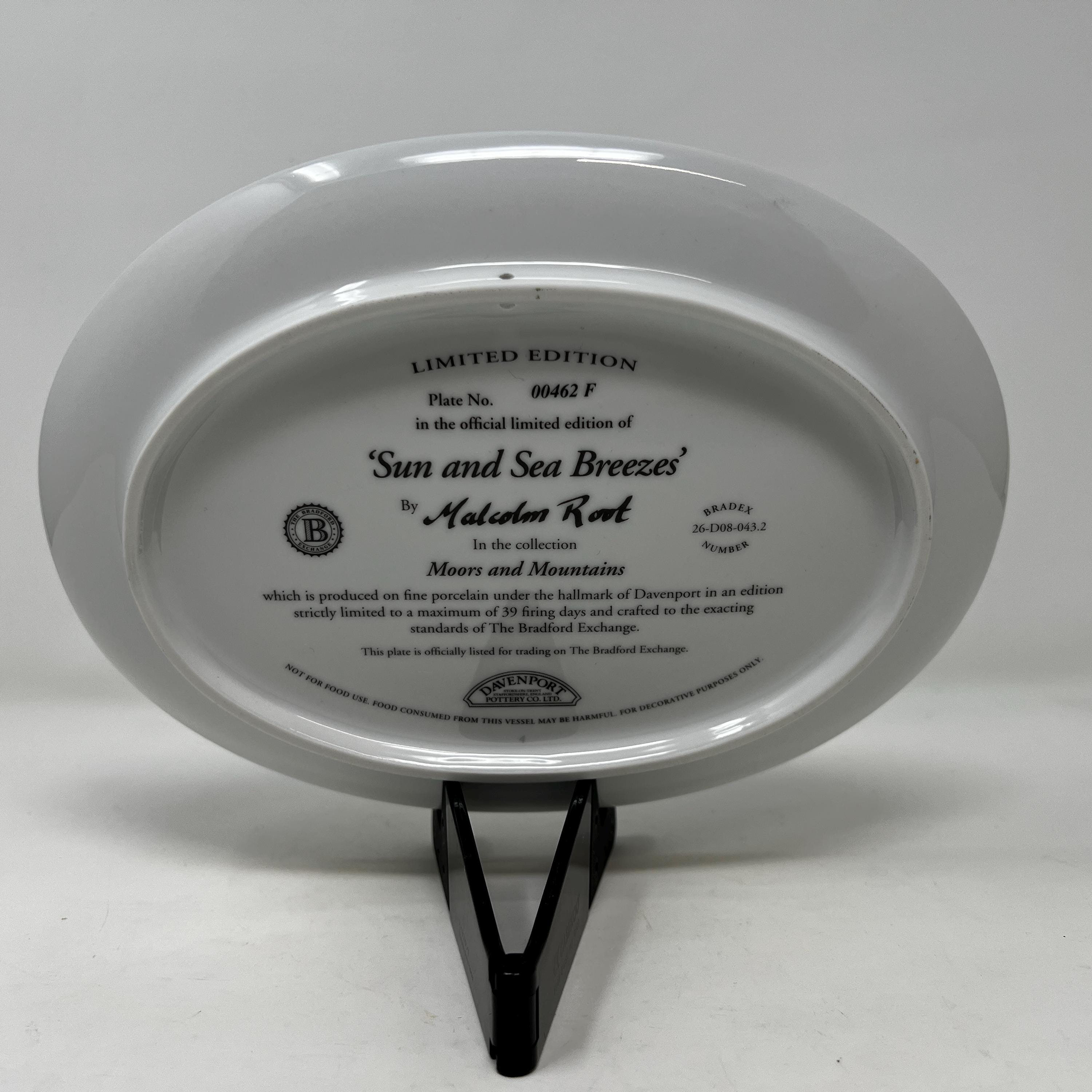 Davenport Pottery Train Wall Plates, Moors and Mountains Collection