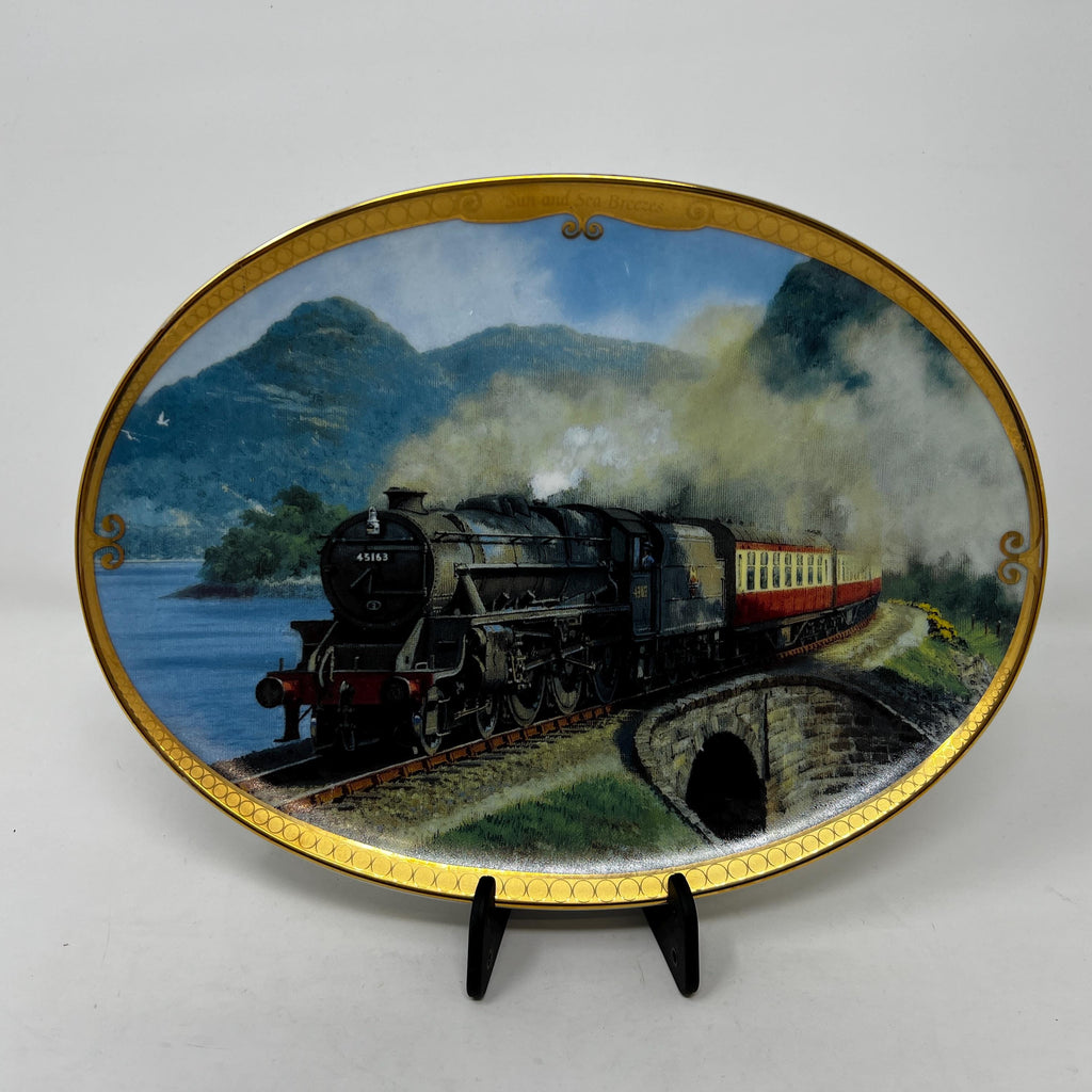 Davenport Pottery Train Wall Plates, Moors and Mountains Collection