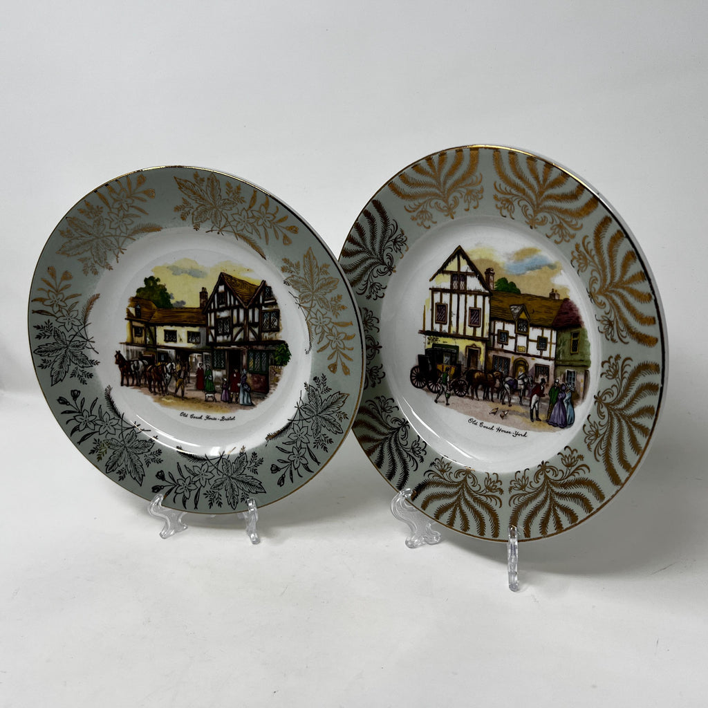 Vintage York and Bristol Bone China Plate, Old Coach House Decor