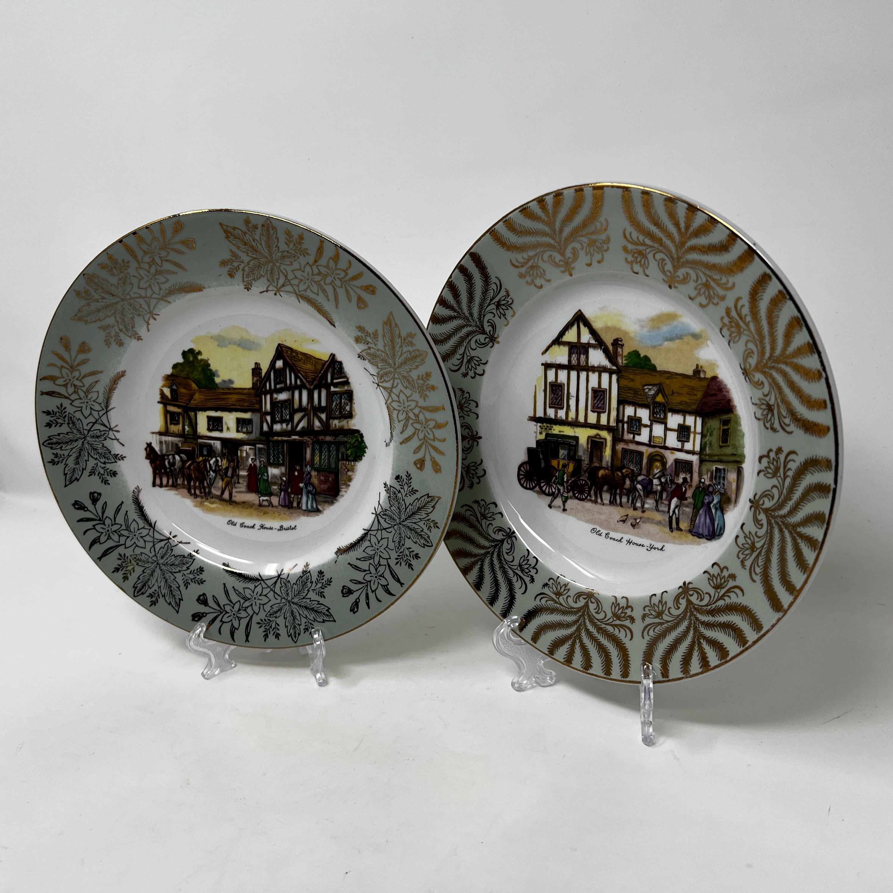 Vintage York and Bristol Bone China Plate, Old Coach House Decor