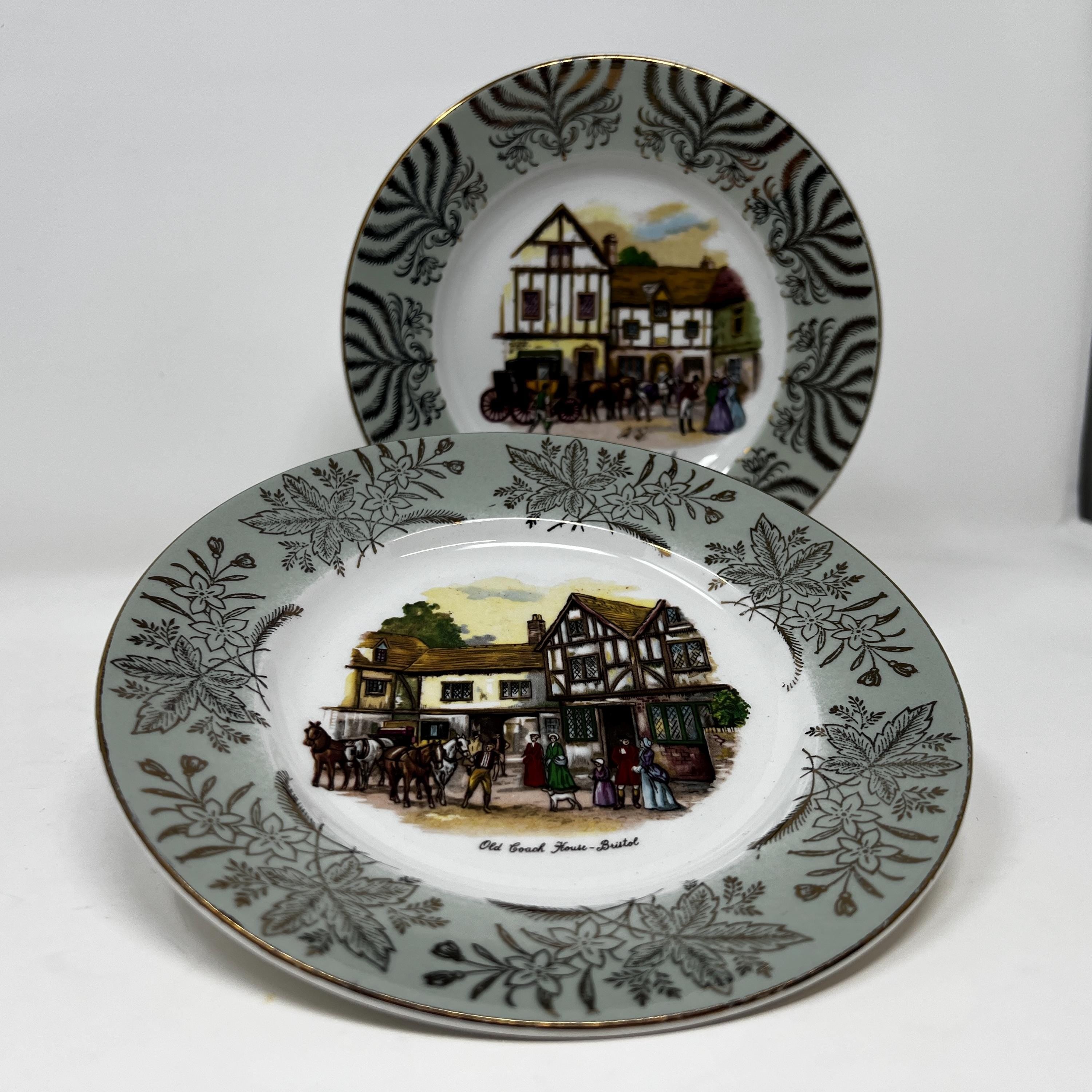Vintage York and Bristol Bone China Plate, Old Coach House Decor