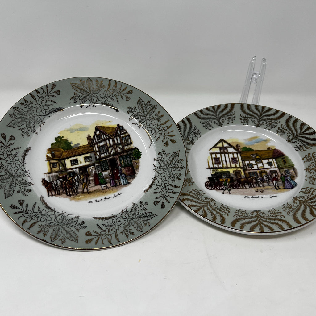Vintage York and Bristol Bone China Plate, Old Coach House Decor