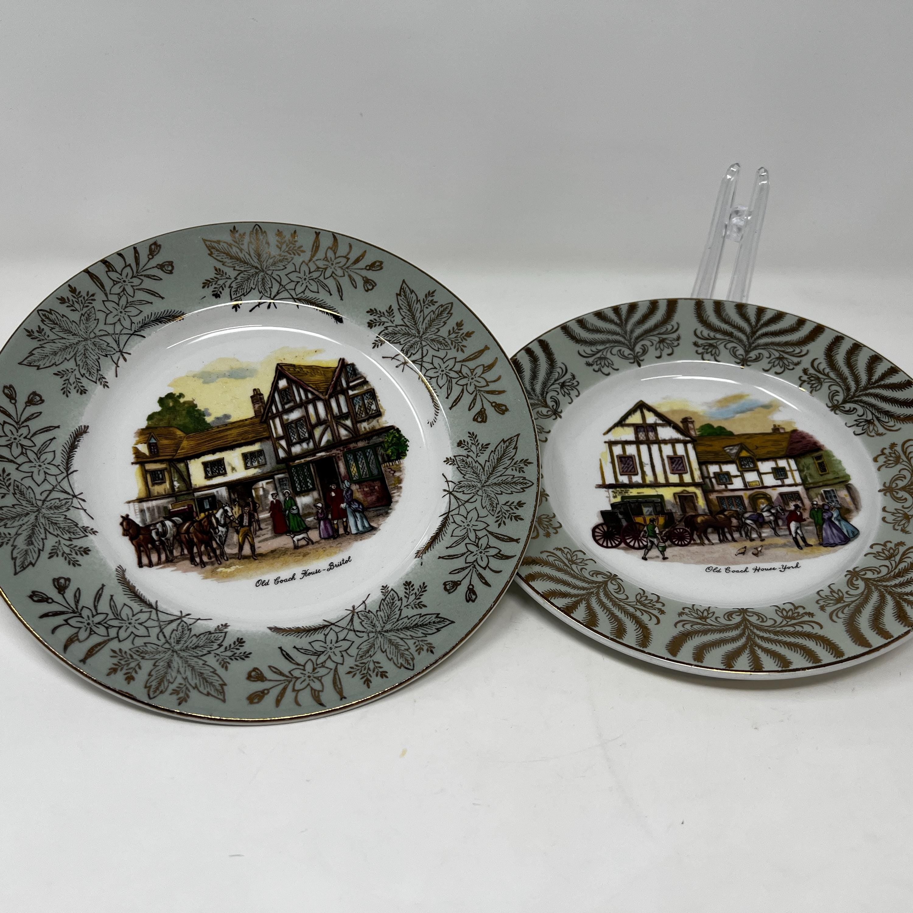 Vintage York and Bristol Bone China Plate, Old Coach House Decor