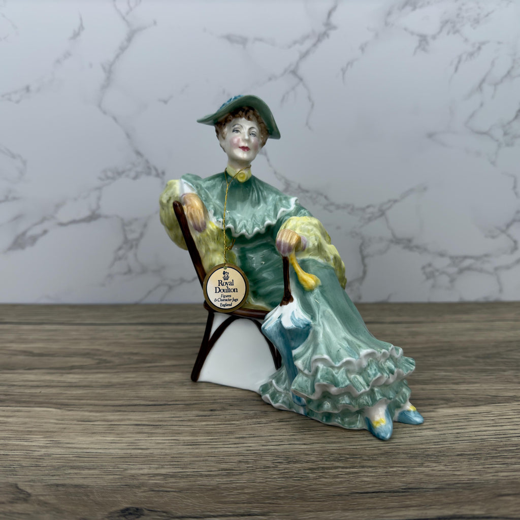 Royal Doulton Figurine, ASCOT HN2356, Sage Green Dress, Collectible Porcelain