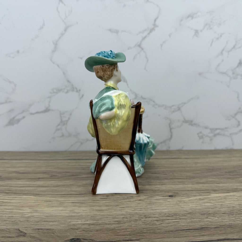 Royal Doulton Figurine, ASCOT HN2356, Sage Green Dress, Collectible Porcelain