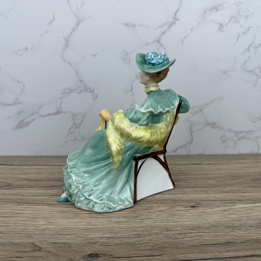 Royal Doulton Figurine, ASCOT HN2356, Sage Green Dress, Collectible Porcelain