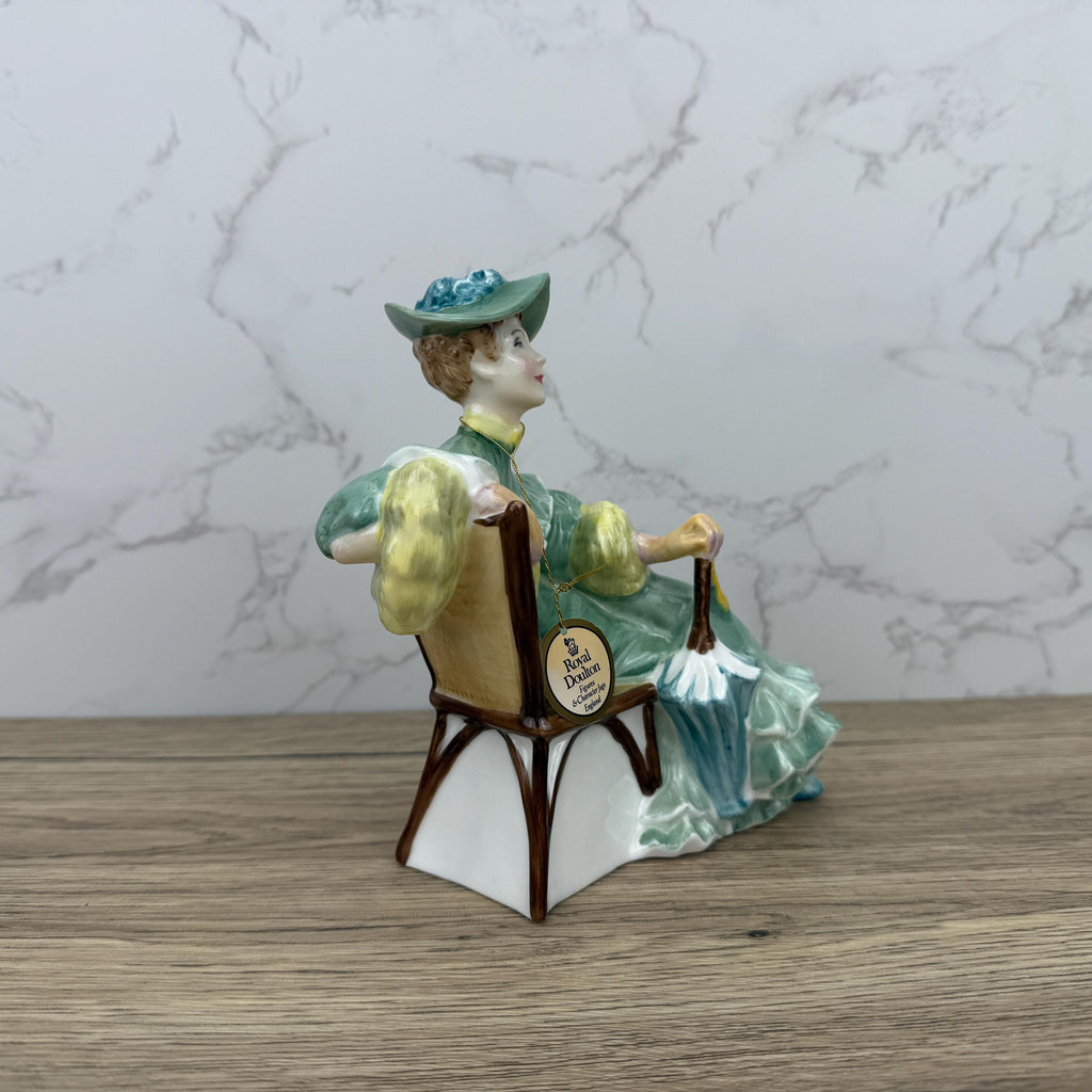 Royal Doulton Figurine, ASCOT HN2356, Sage Green Dress, Collectible Porcelain