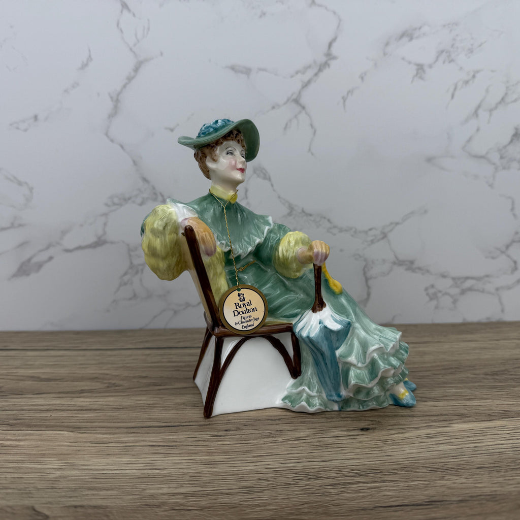 Royal Doulton Figurine, ASCOT HN2356, Sage Green Dress, Collectible Porcelain