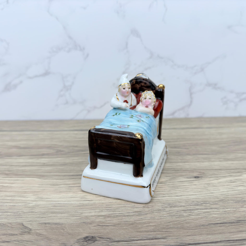 Antique German Fairing, "Stop Your Tickling Jock" Victorian Porcelain Figurine