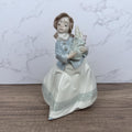 Vintage Nao Lladro Porcelain Figurine, Bread Girl, Golden Memories
