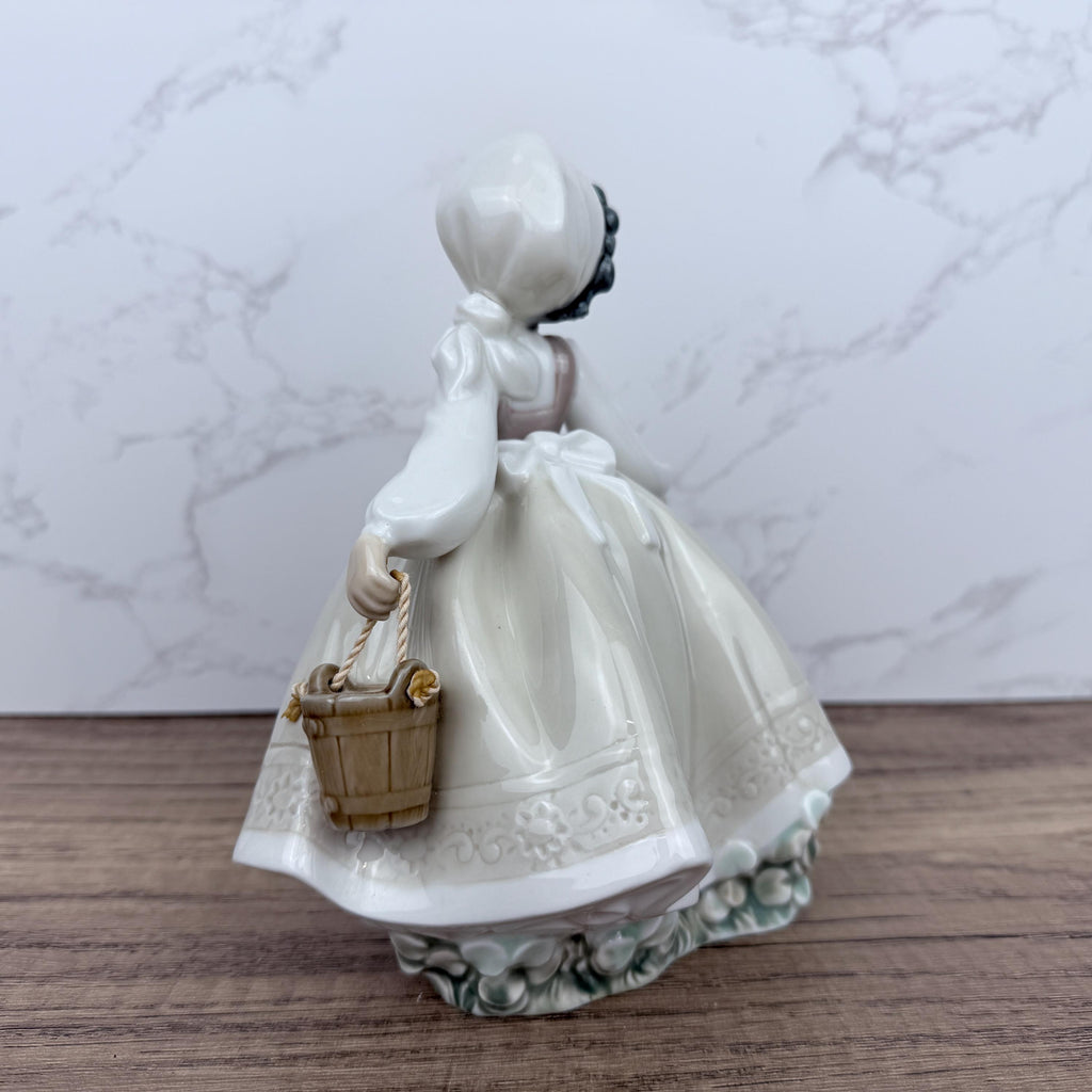 Nao by Lladro Porcelain Farm Girl with Buckets Figurine, Spain