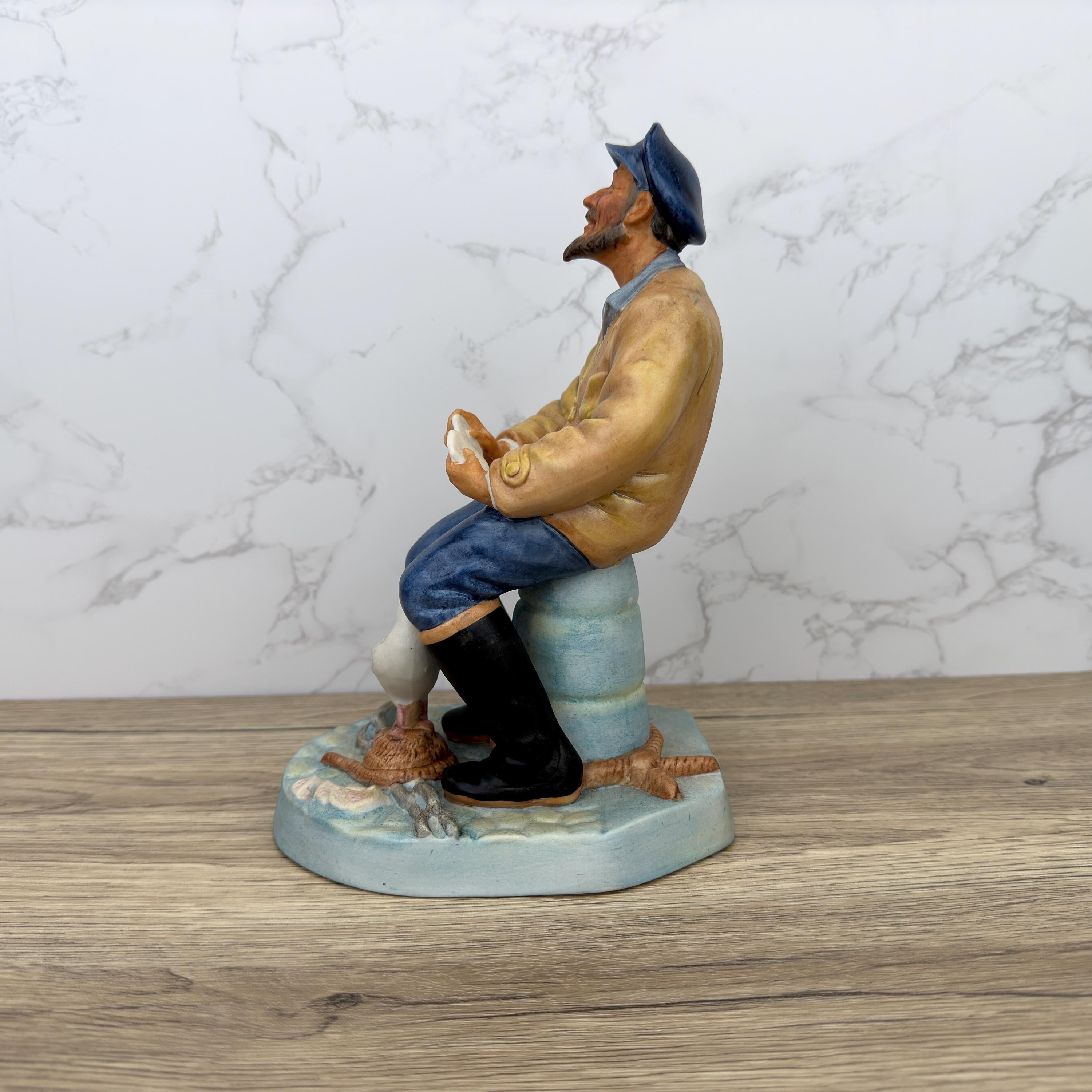 Vintage Royal Doulton Seafarer Figurine HN2455, Matte Ceramic Ornament