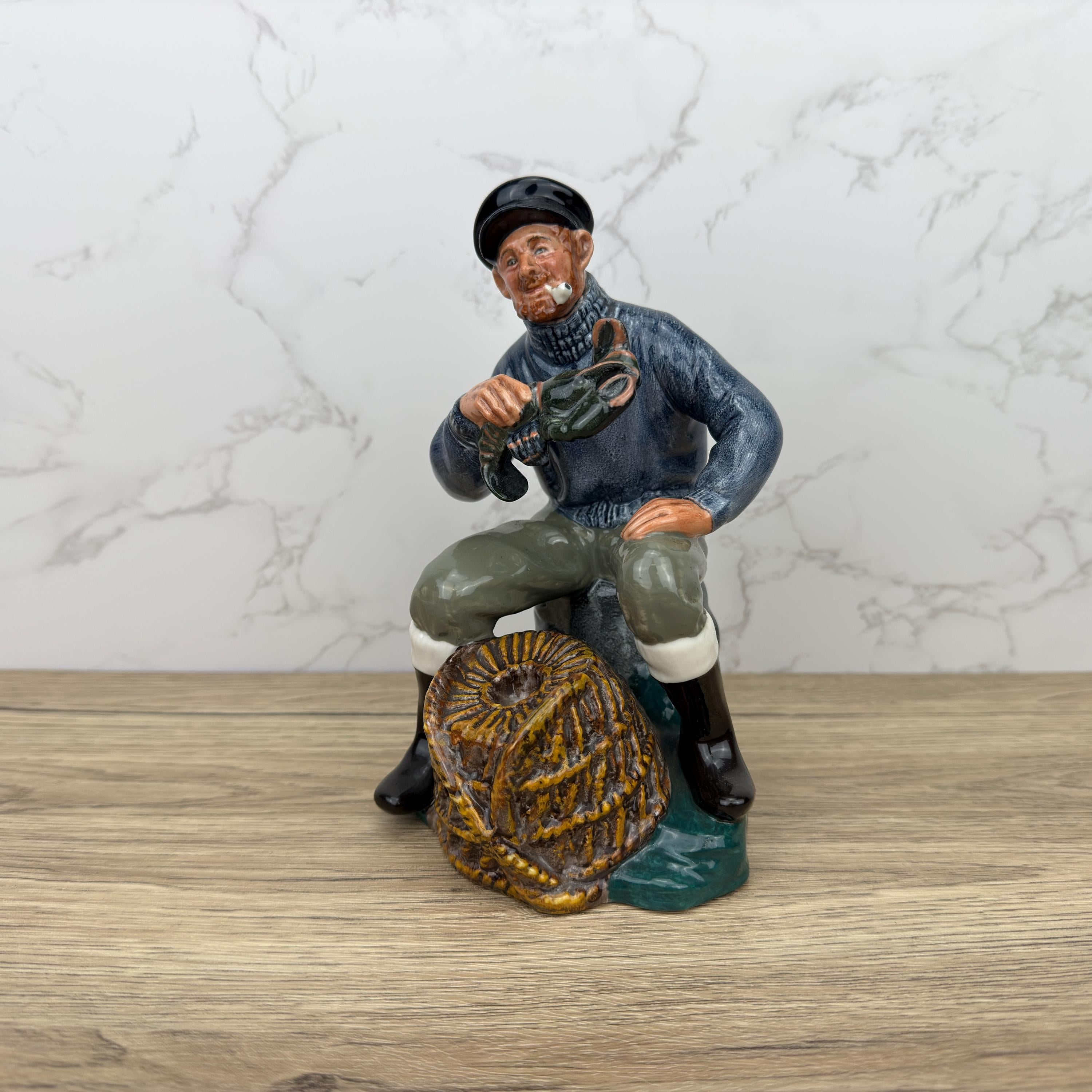 Vintage Royal Doulton Lobster Man Figurine, HN2317, Handmade Porcelain